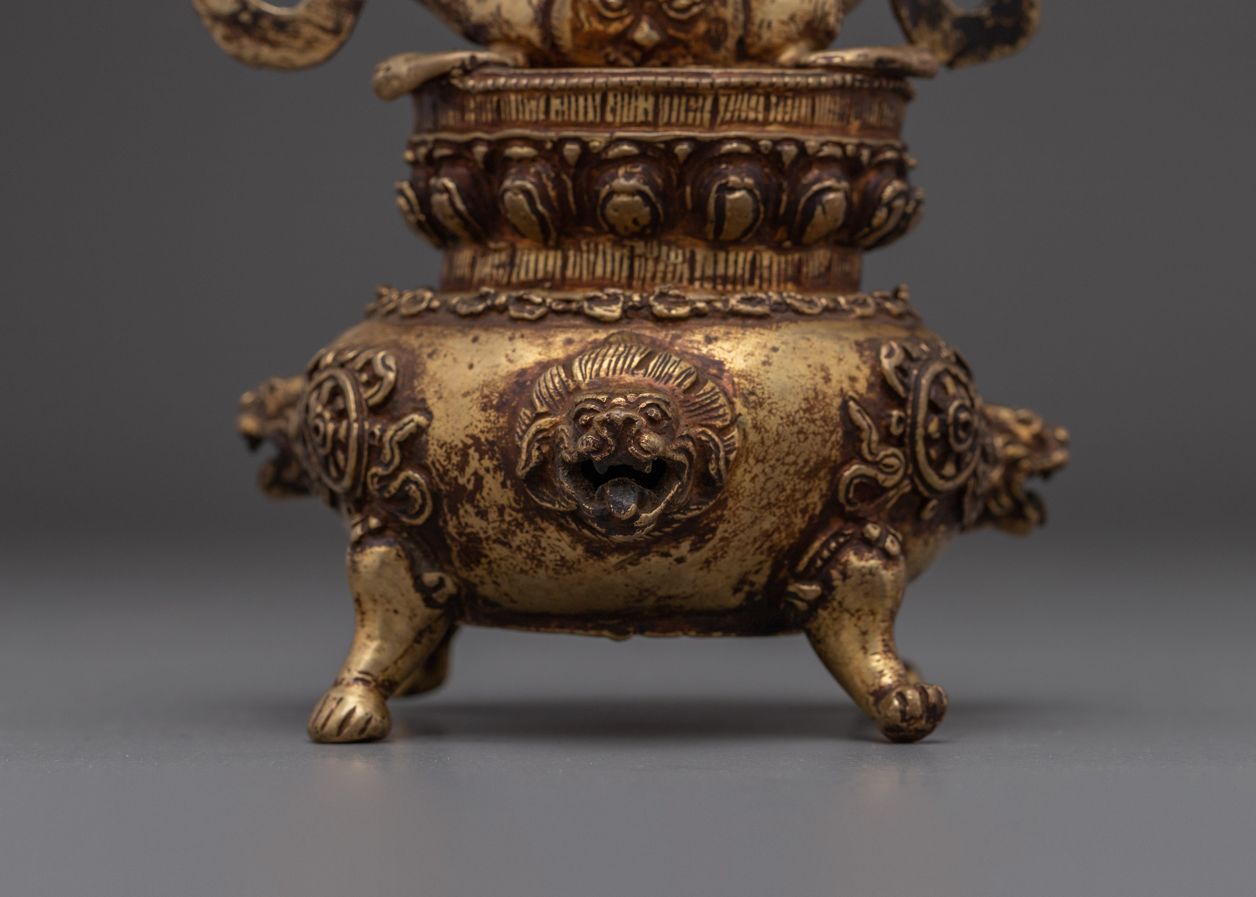 Vajradhaka Copper Statue with Antique Finish | Buddhist Deity for Altar