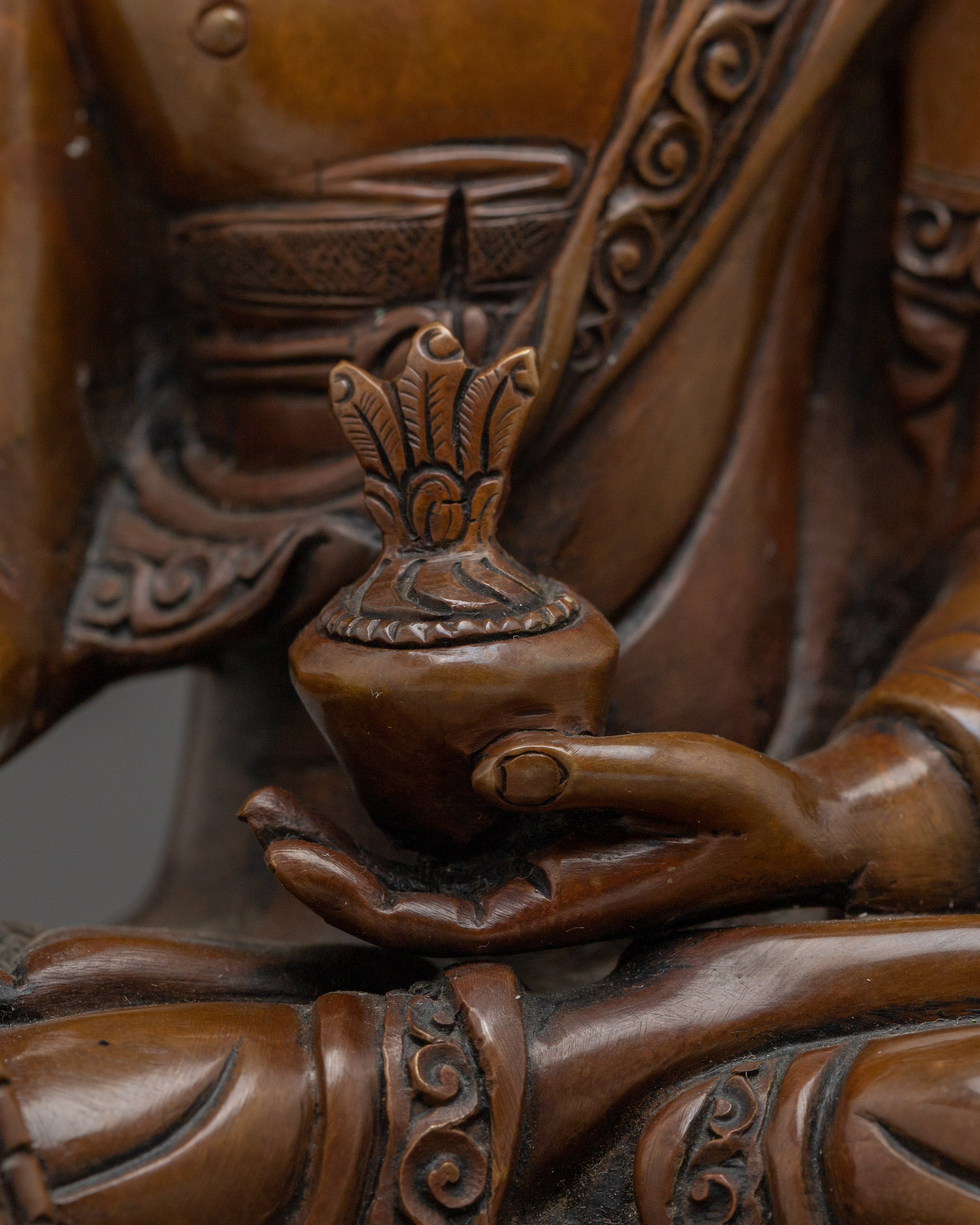 Medicine Buddha Oxidized Copper Statue | Perfect for Healing Rituals