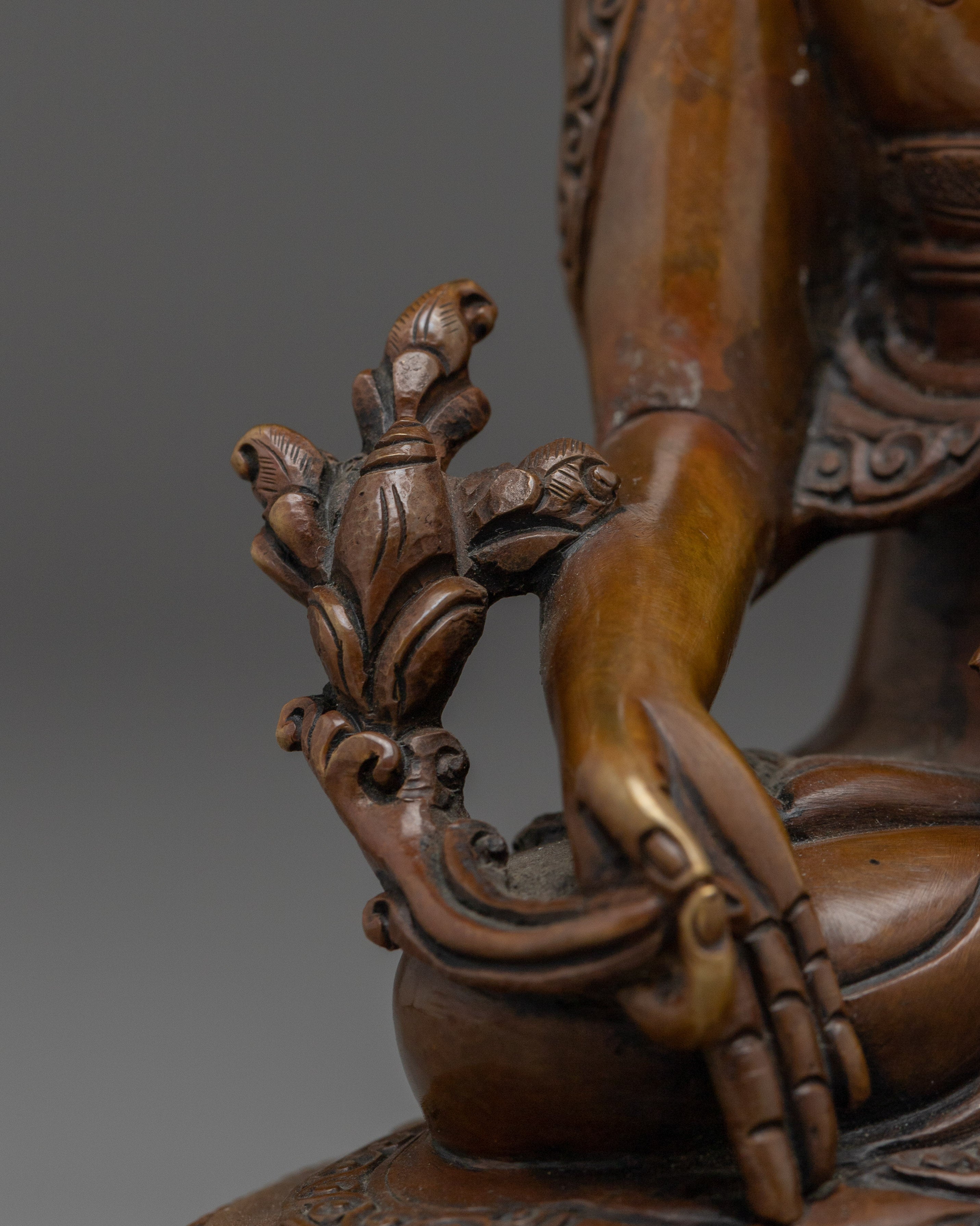 Medicine Buddha Oxidized Copper Statue | Perfect for Healing Rituals