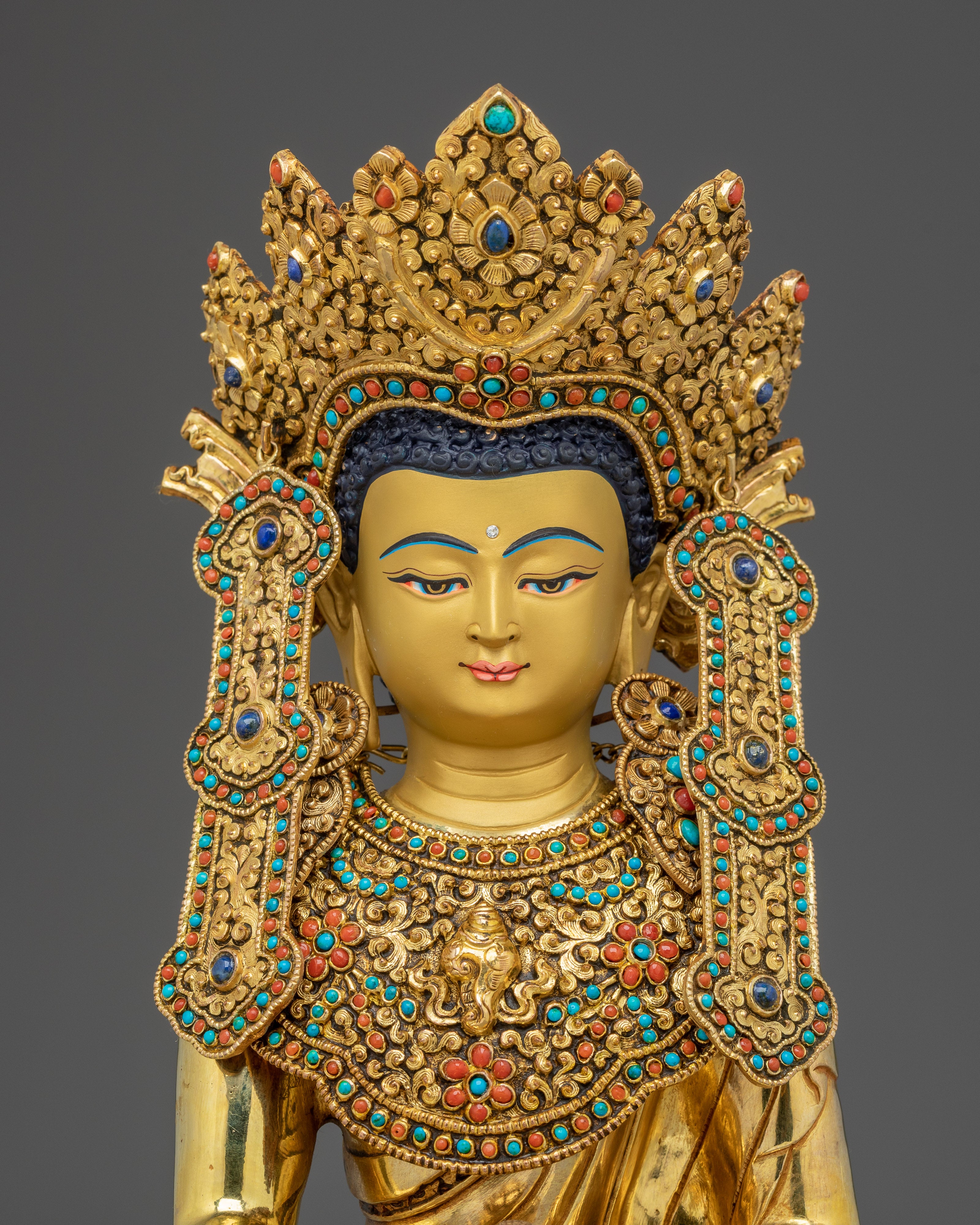 Crown Shakyamuni Buddha, Enlightened Sovereign | Regal Enlightened King