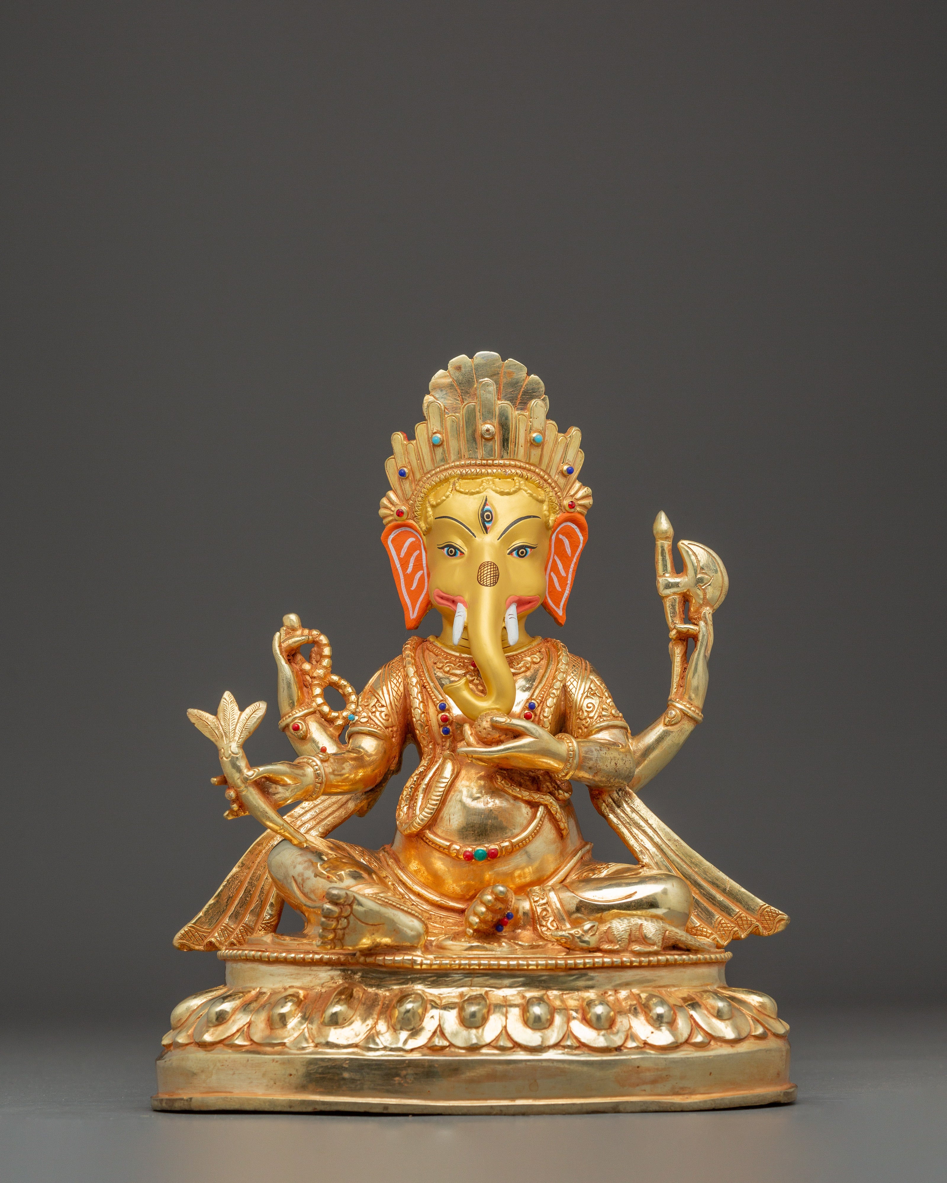 Ganesh Statue 24K Gold Gilded