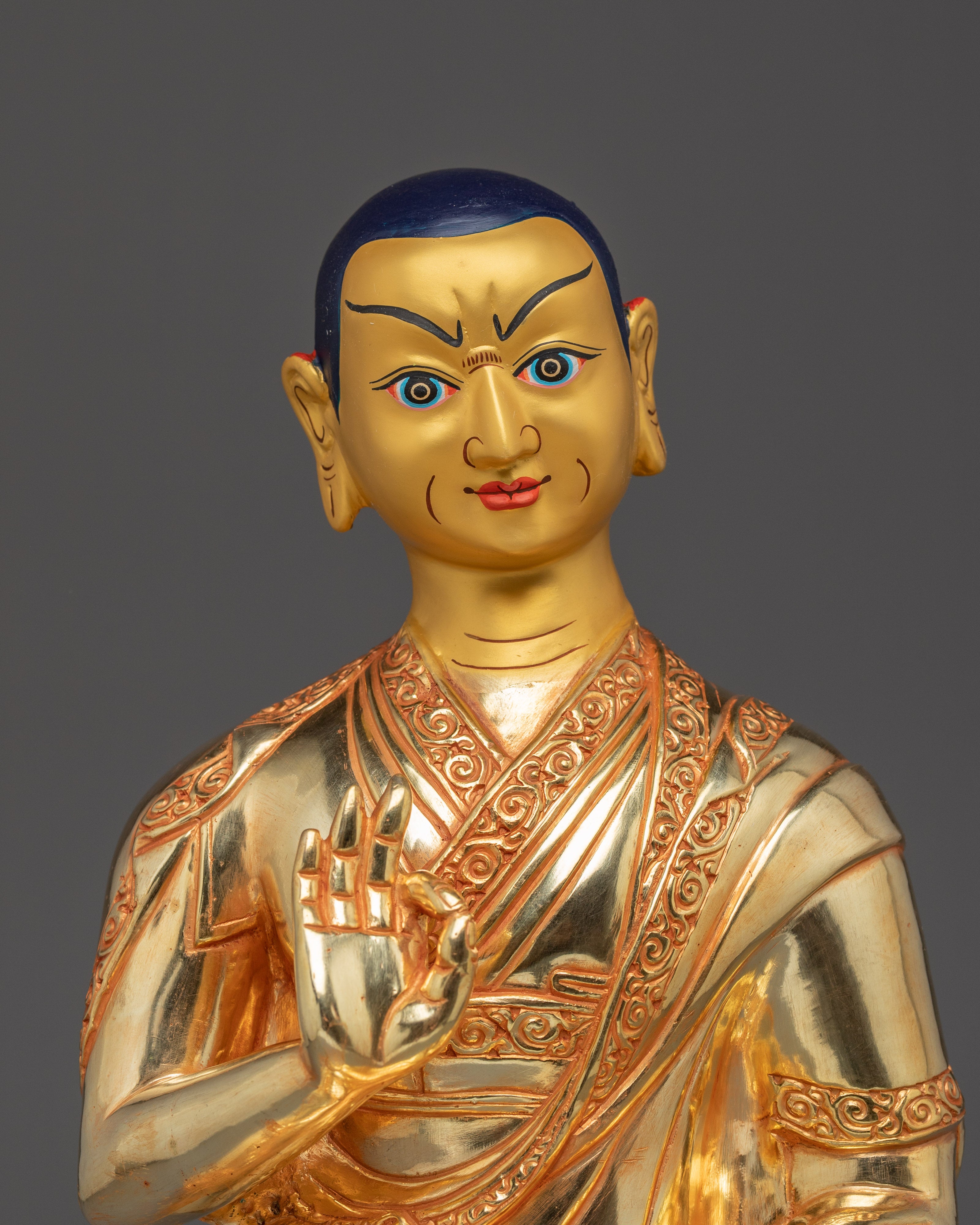 Tsongkhapa Statue Set | Revered Buddhist Master and Disciples