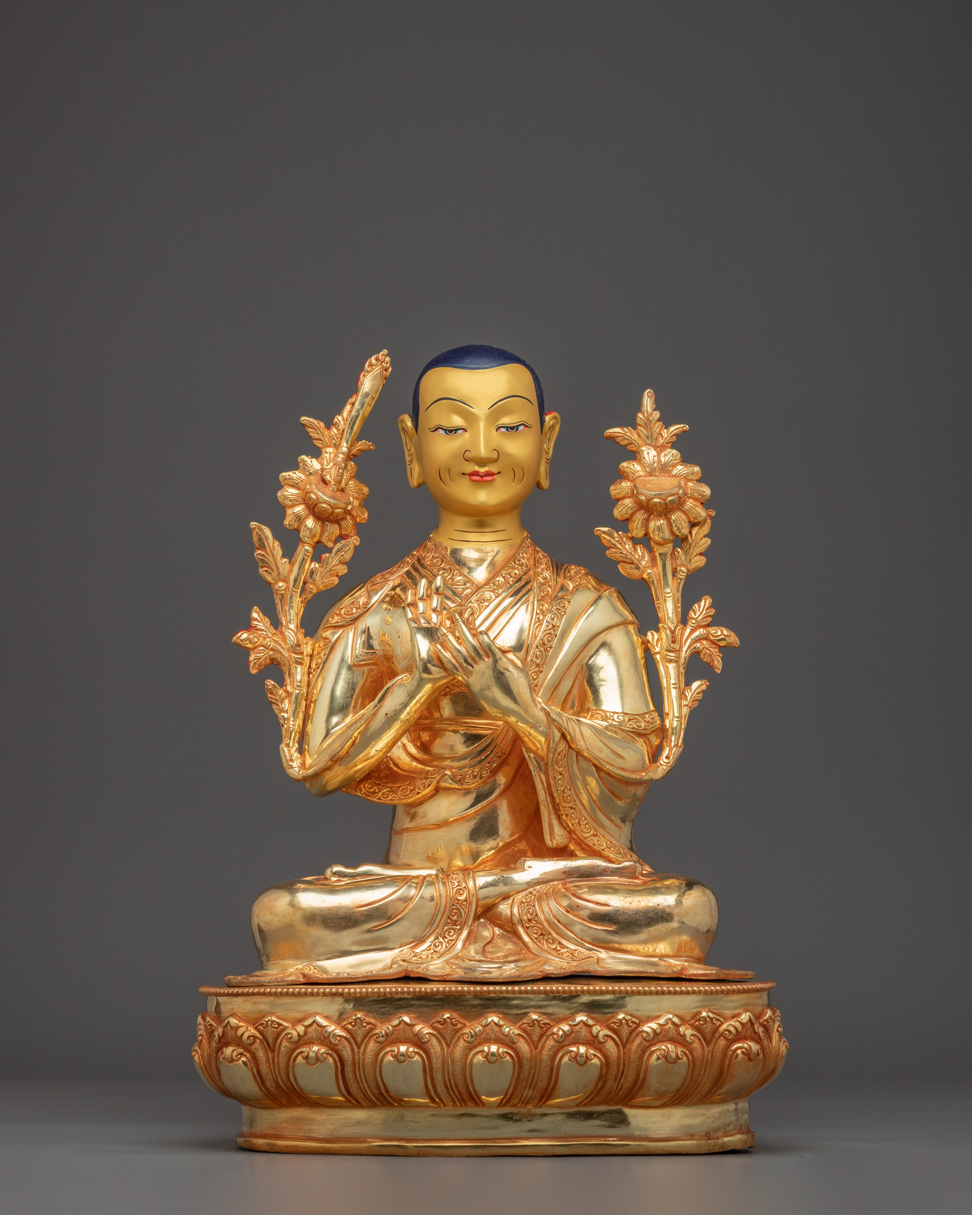 Tsongkhapa Statue Set | Revered Buddhist Master and Disciples
