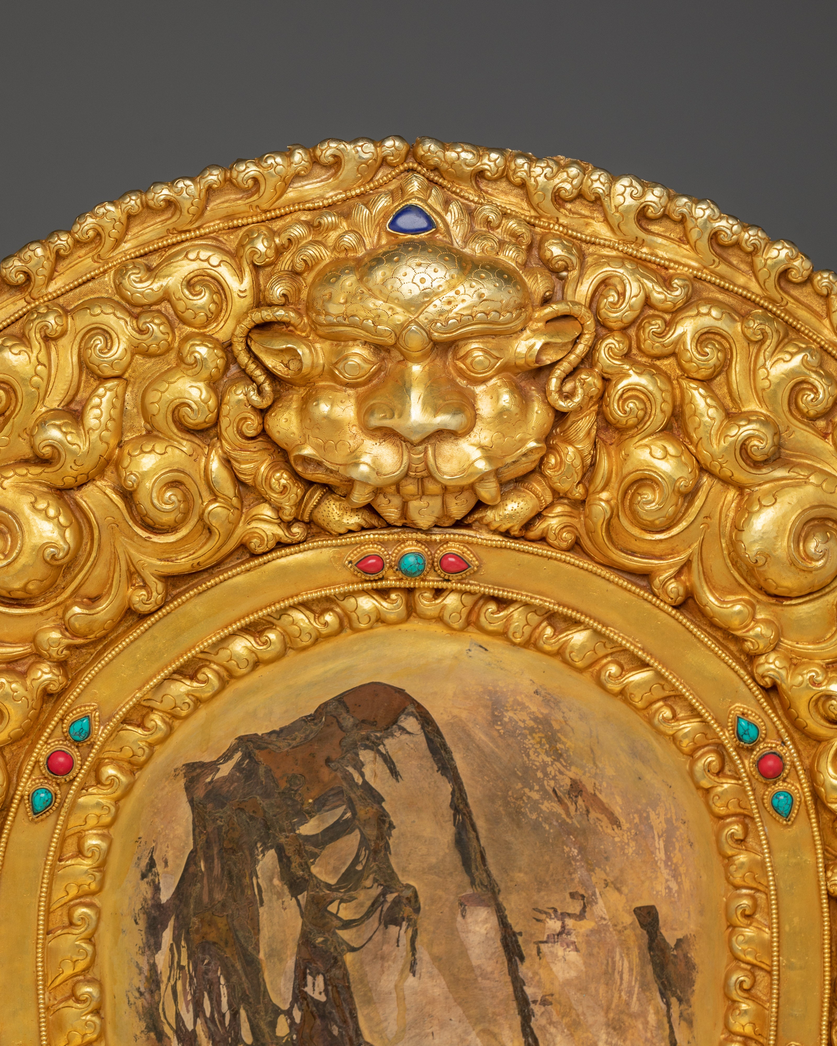 Radiant Manjushri on Throne Statue: Wisdom Bodhisattva