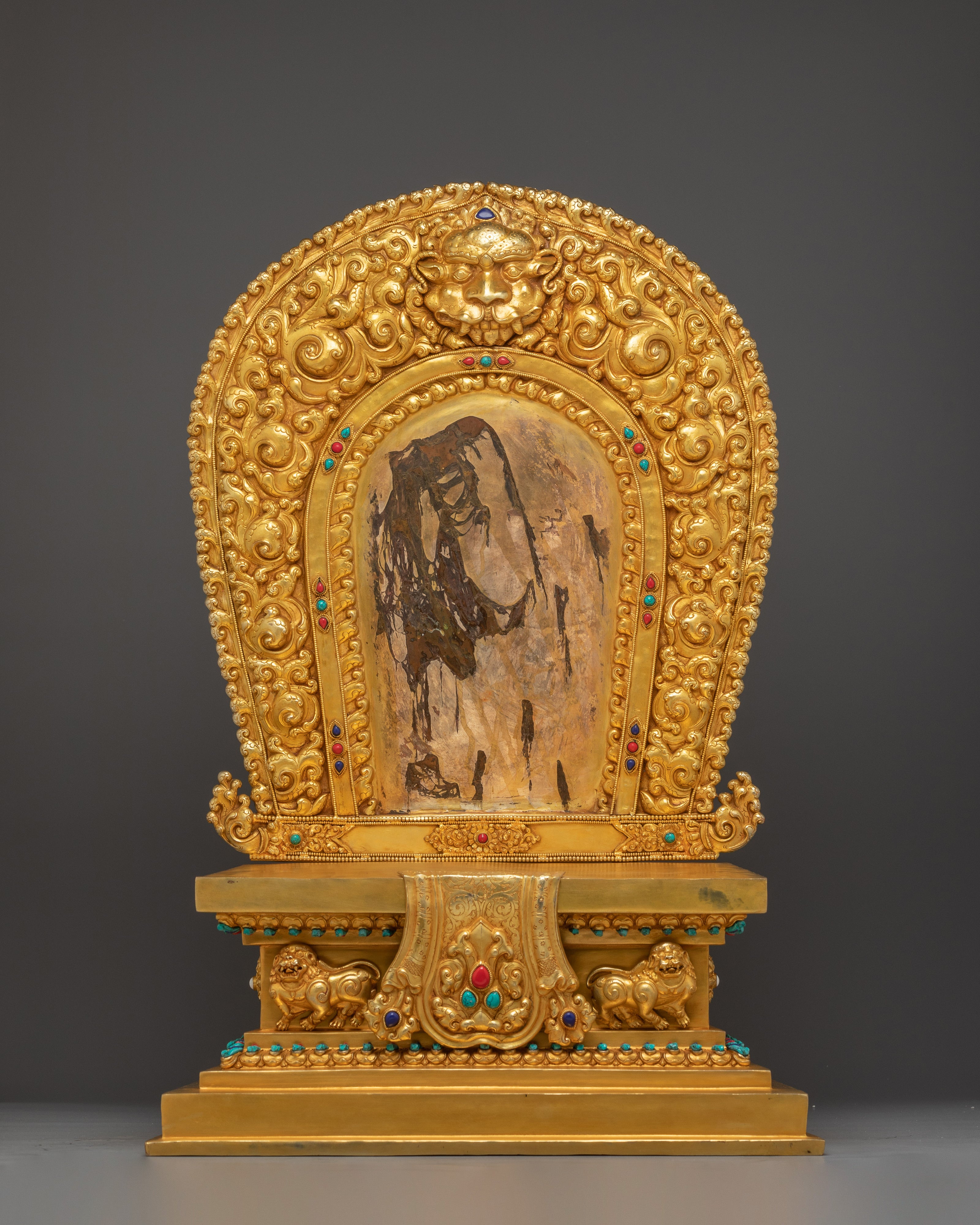 Radiant Manjushri on Throne Statue: Wisdom Bodhisattva