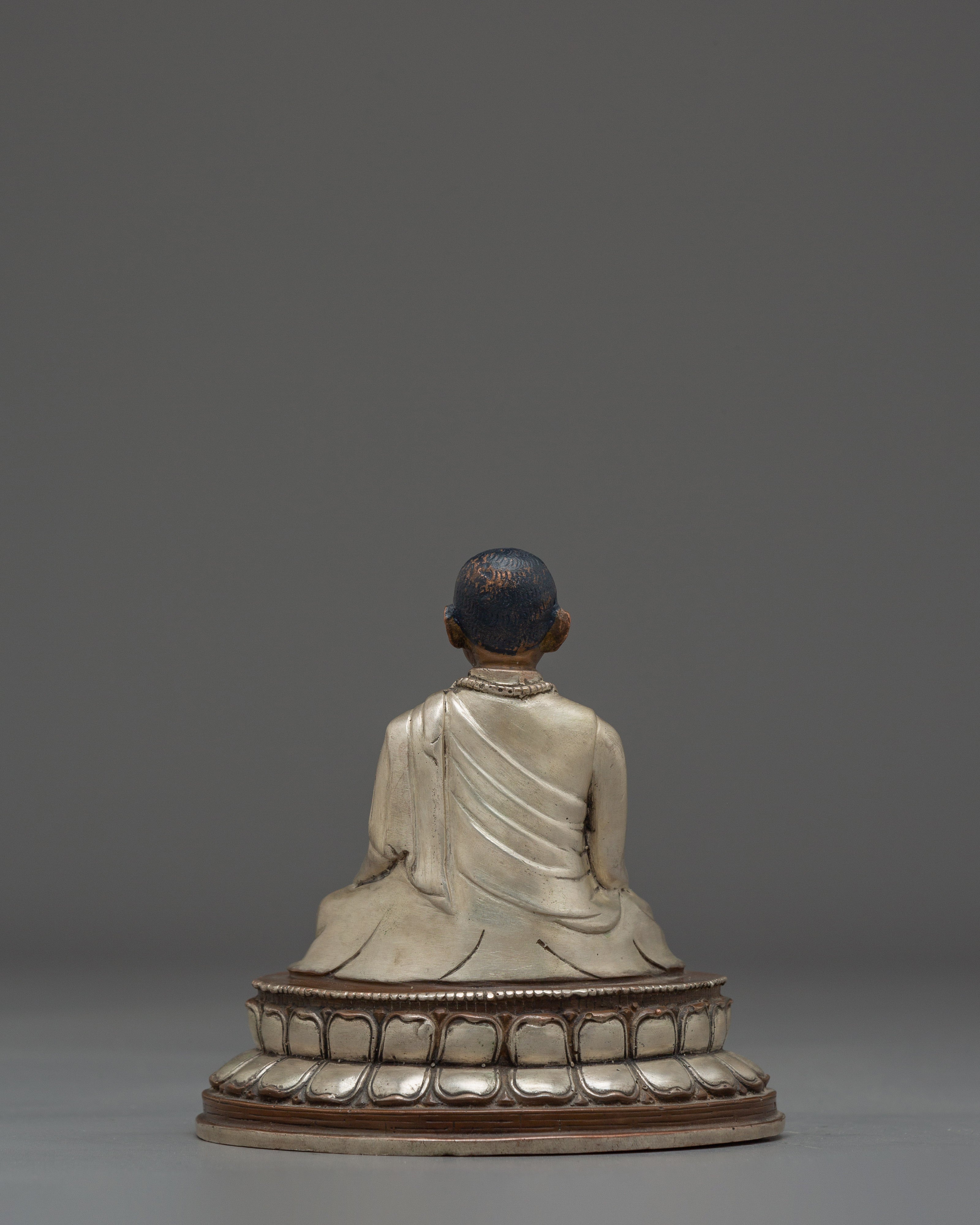 Tulku Urgyen Rinpoche | Silver Plated Oxidized Copper Statue