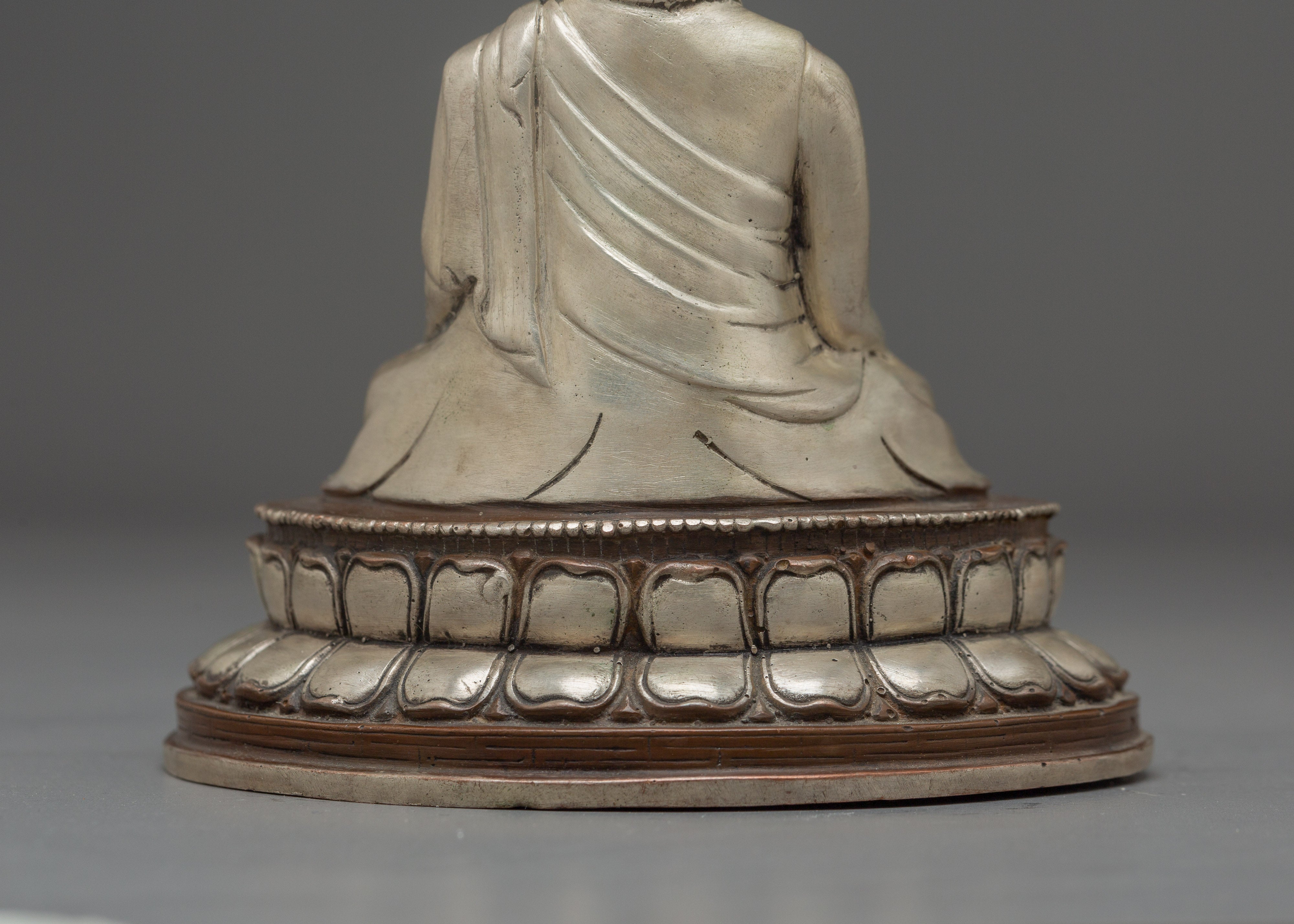 Tulku Urgyen Rinpoche | Silver Plated Oxidized Copper Statue