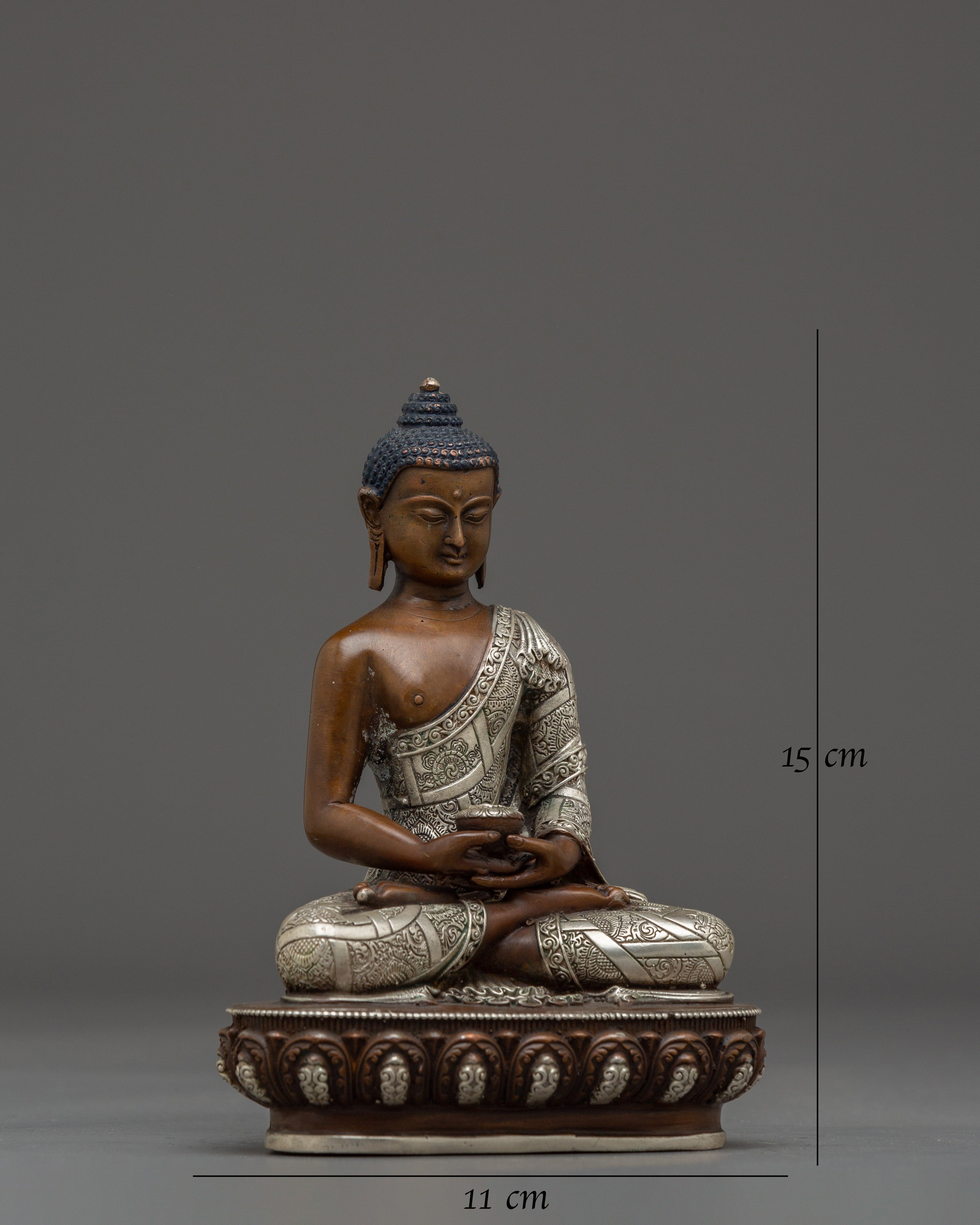 Handmade Art of Oxidized Amitabha Buddha