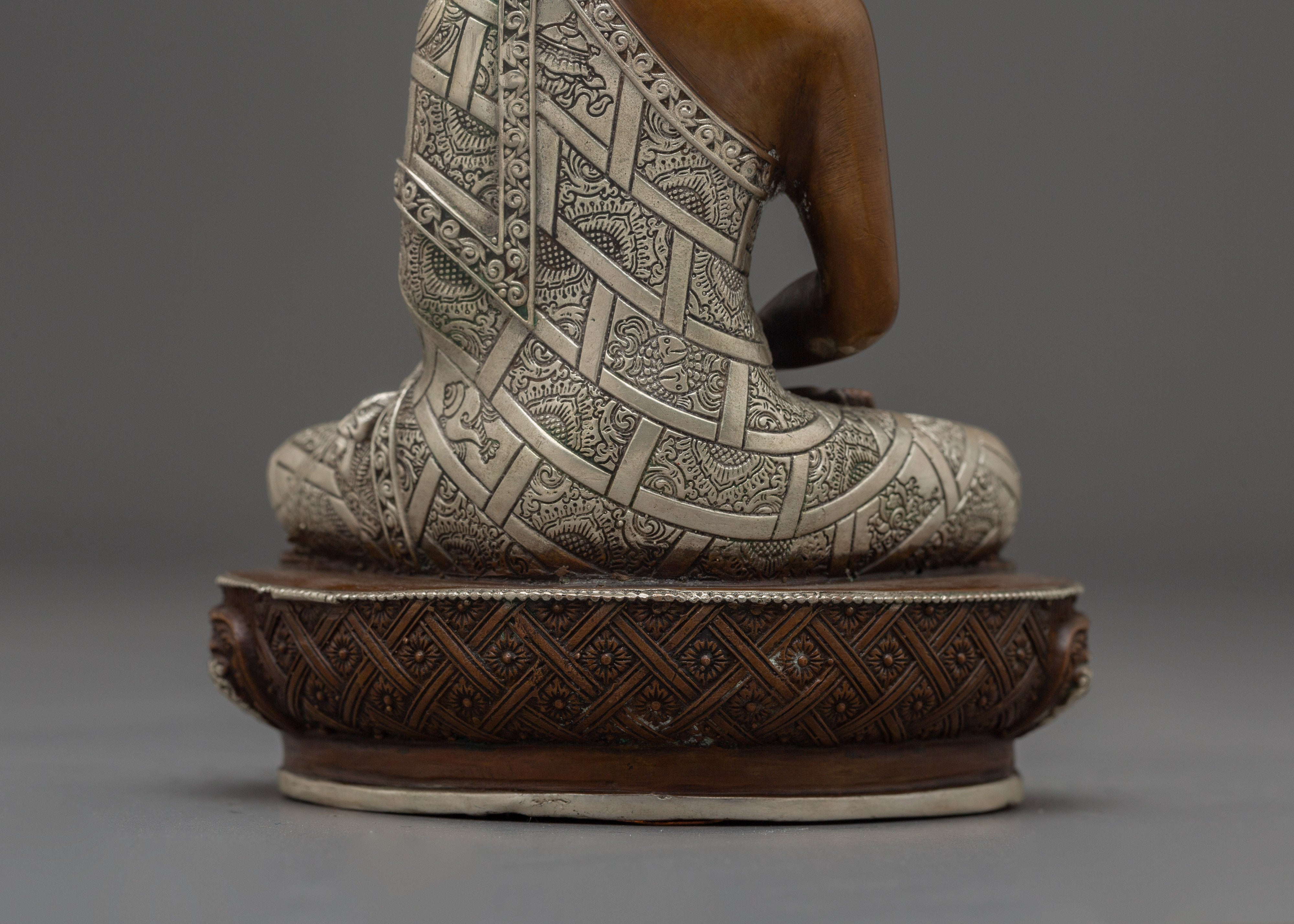 Handmade Art of Oxidized Amitabha Buddha for Meditation