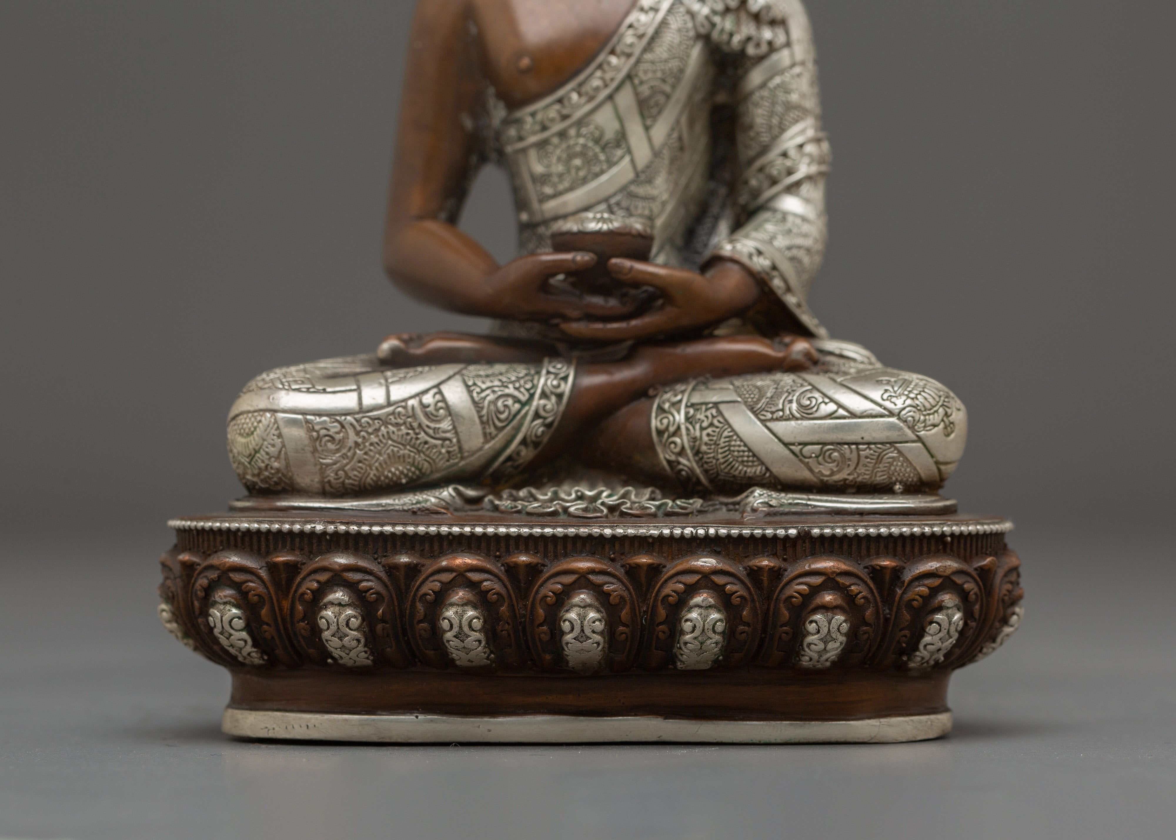Handmade Art of Oxidized Amitabha Buddha for Meditation