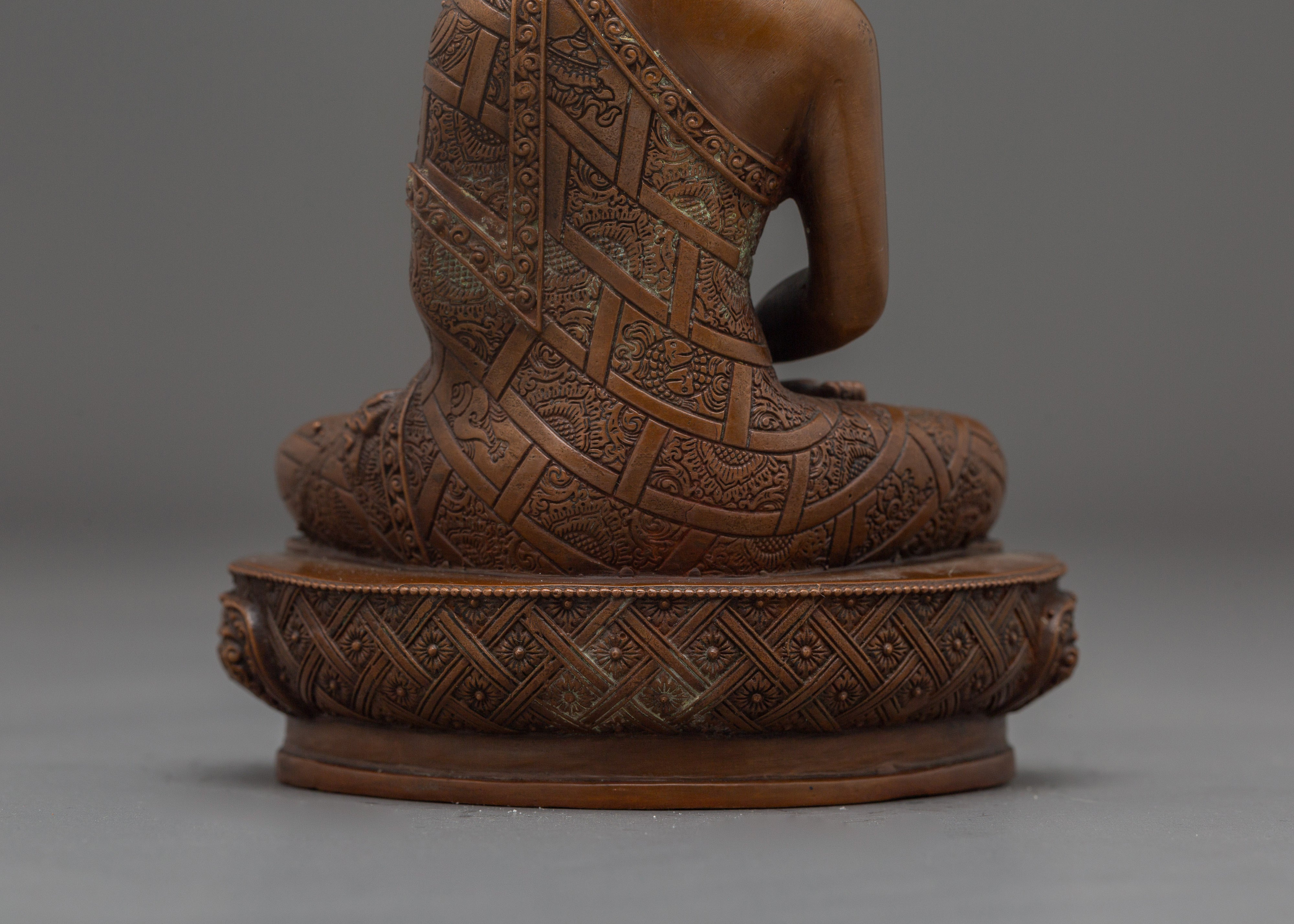 Oxidized Copper Amitabha Buddha Artwork | Serenity & Enlightened Presence