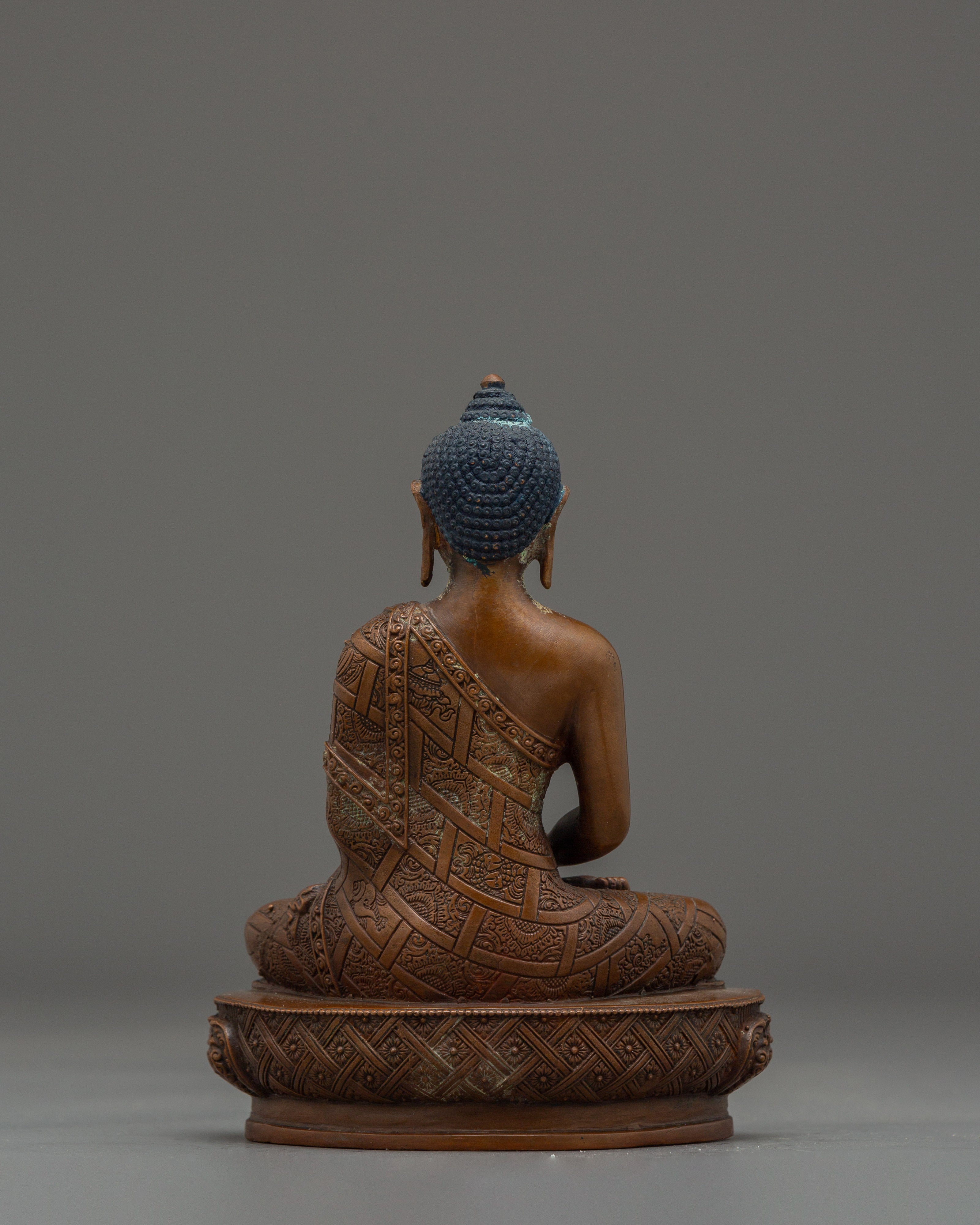 Oxidized Copper Amitabha Buddha Artwork | Serenity & Enlightened Presence