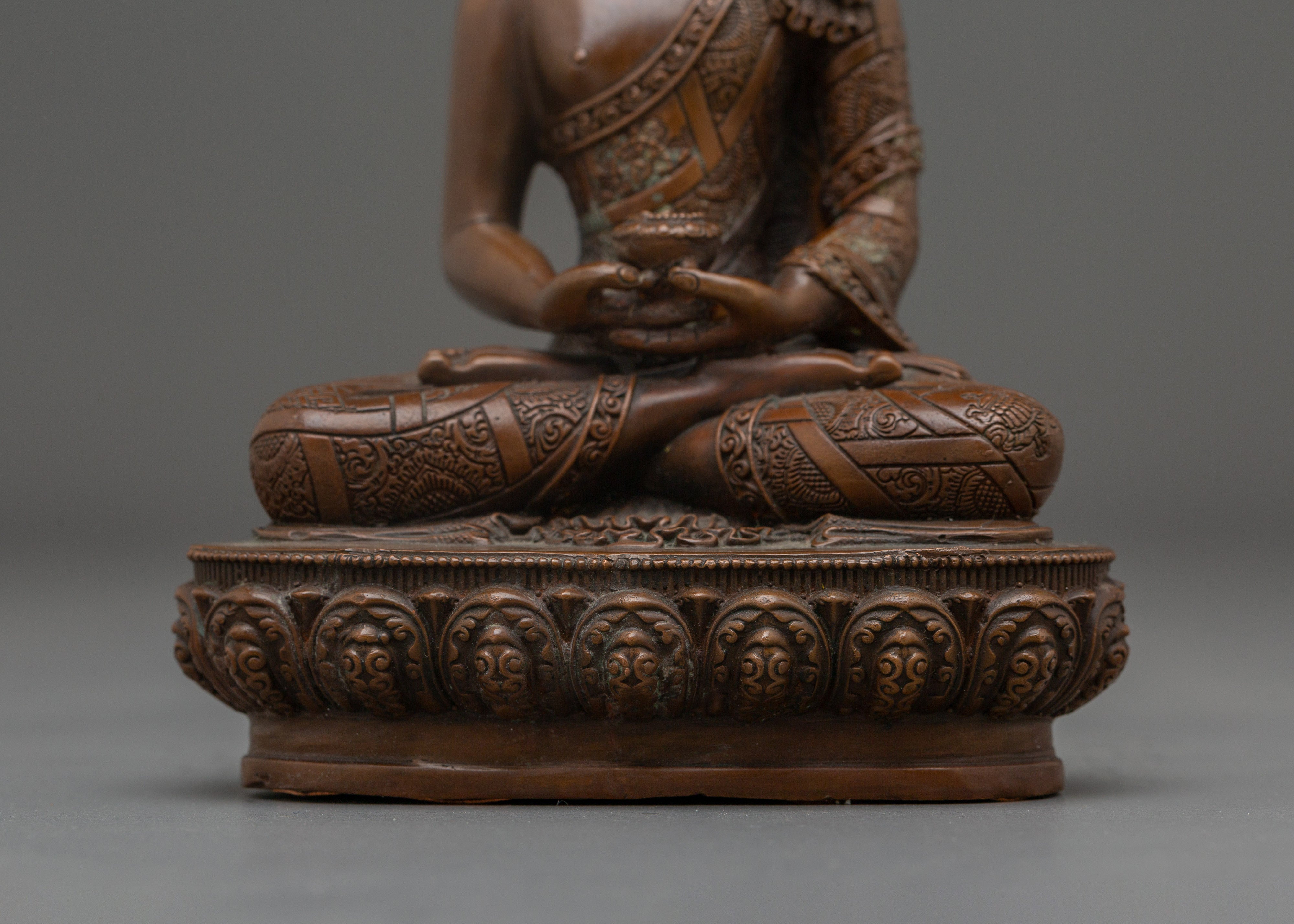 Oxidized Copper Amitabha Buddha Artwork | Serenity & Enlightened Presence