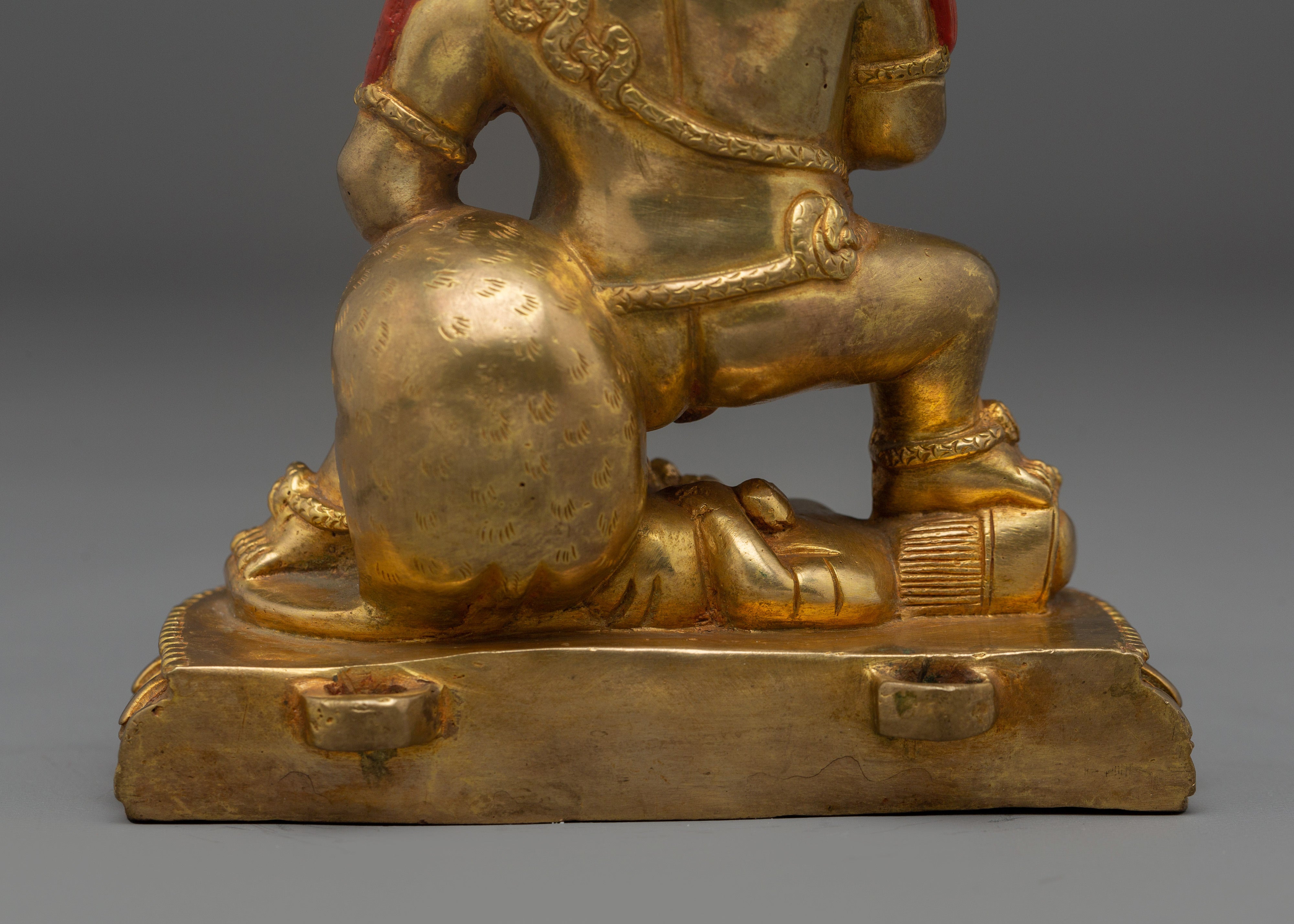 Golden Copper Black Dzambhala Statue | Guardian of Wealth