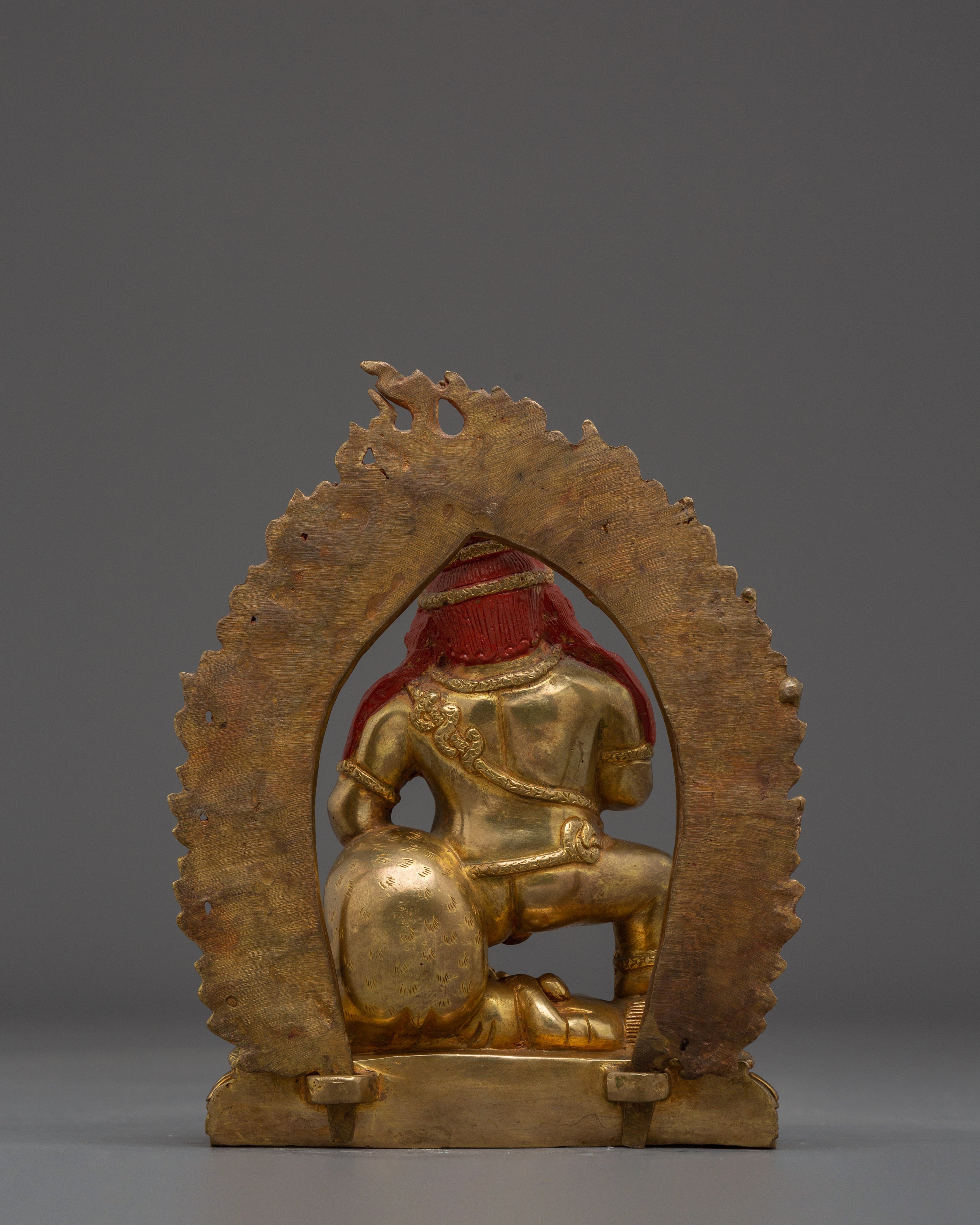 Golden Copper Black Dzambhala Statue | Guardian of Wealth