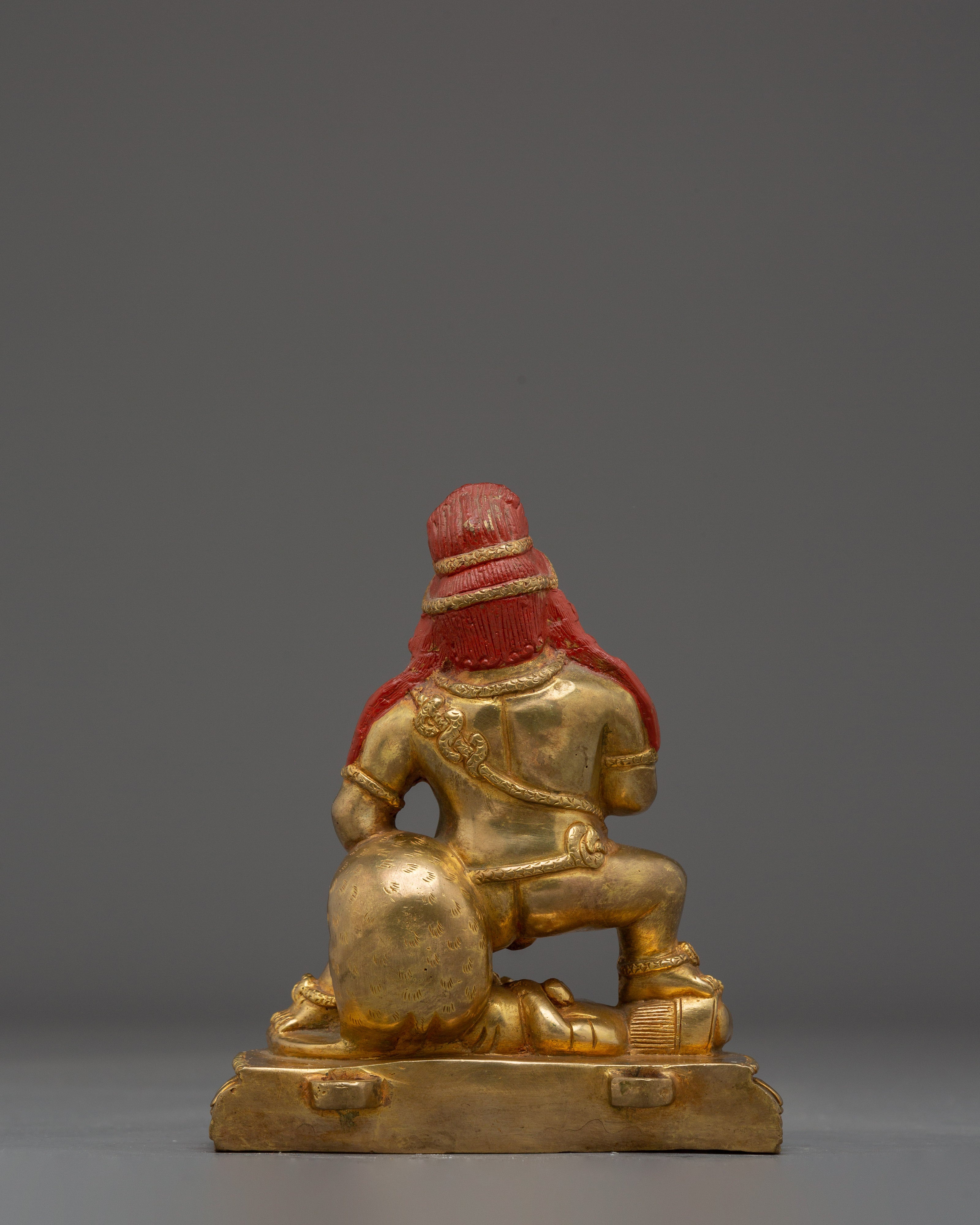 Golden Copper Black Dzambhala Statue | Guardian of Wealth