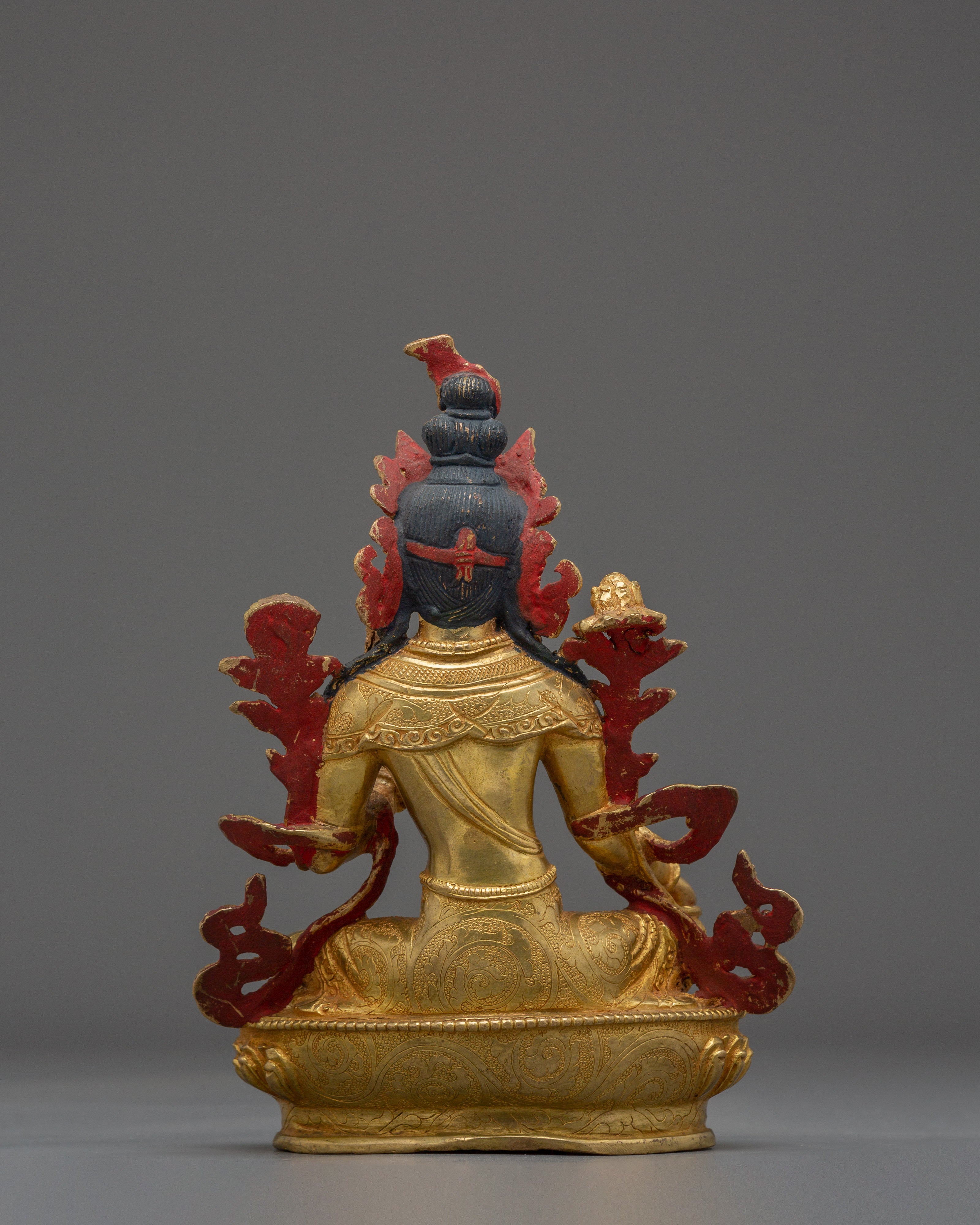 Divine Liberator Green Tara | Gold Gilded Statue