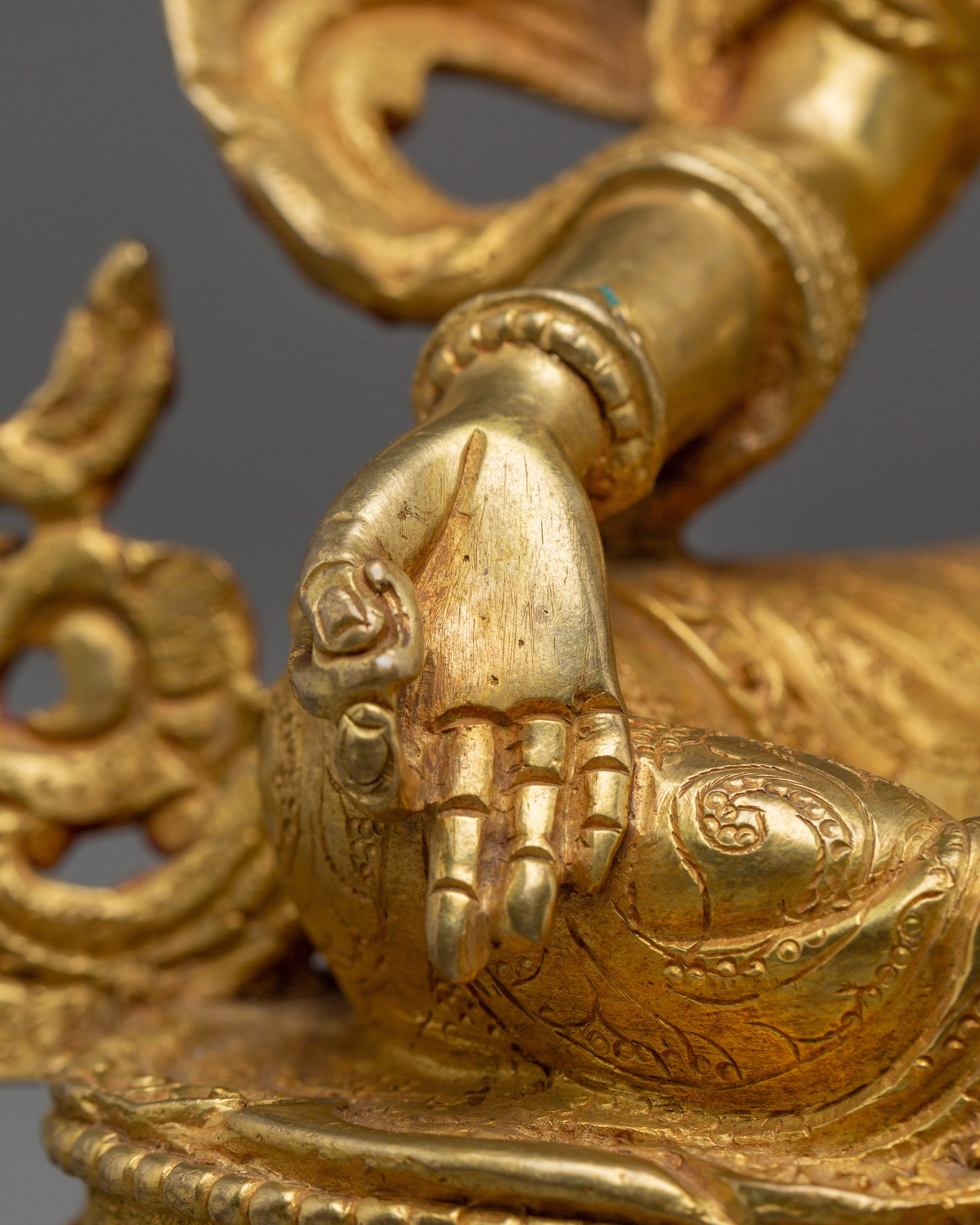 Divine Liberator Green Tara | Gold Gilded Statue