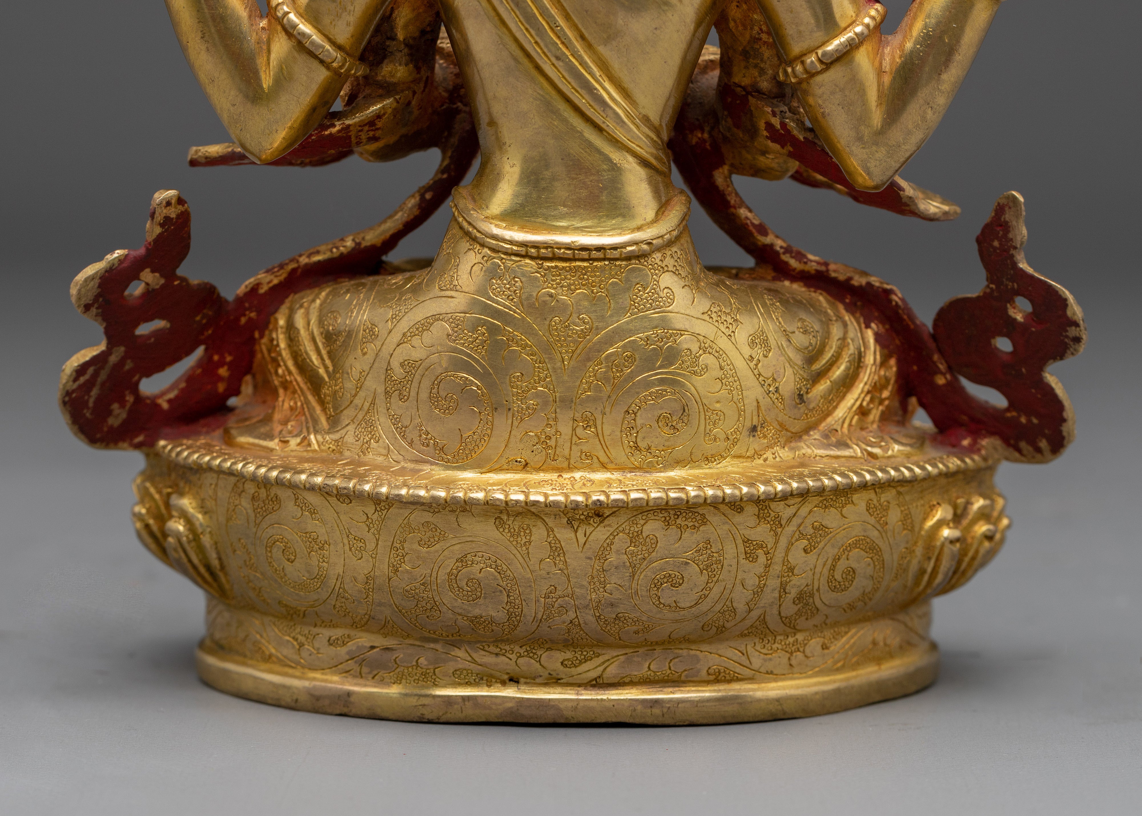 Copper Chenrezig Statue: Lord of Compassion