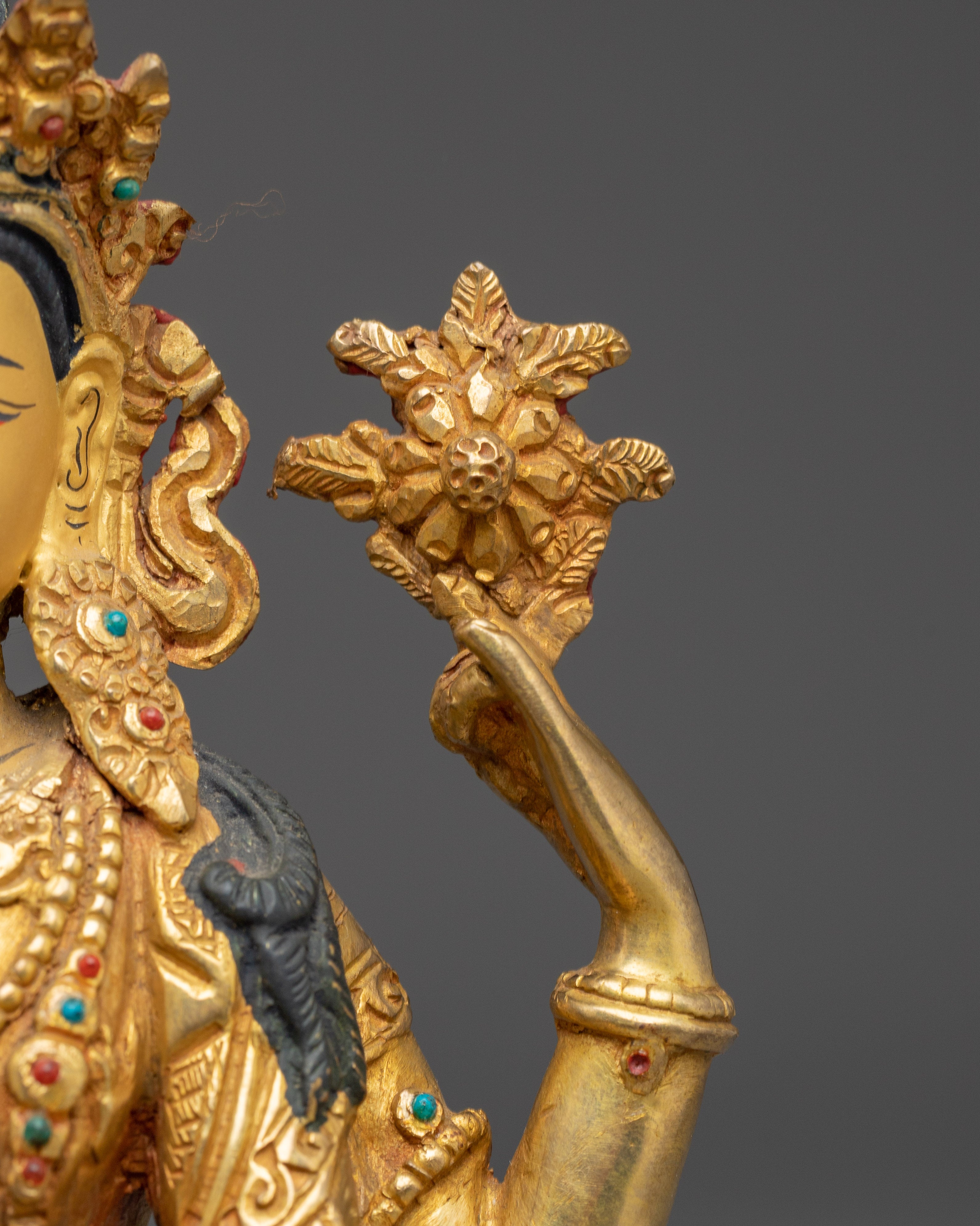 Copper Chenrezig Statue: Lord of Compassion