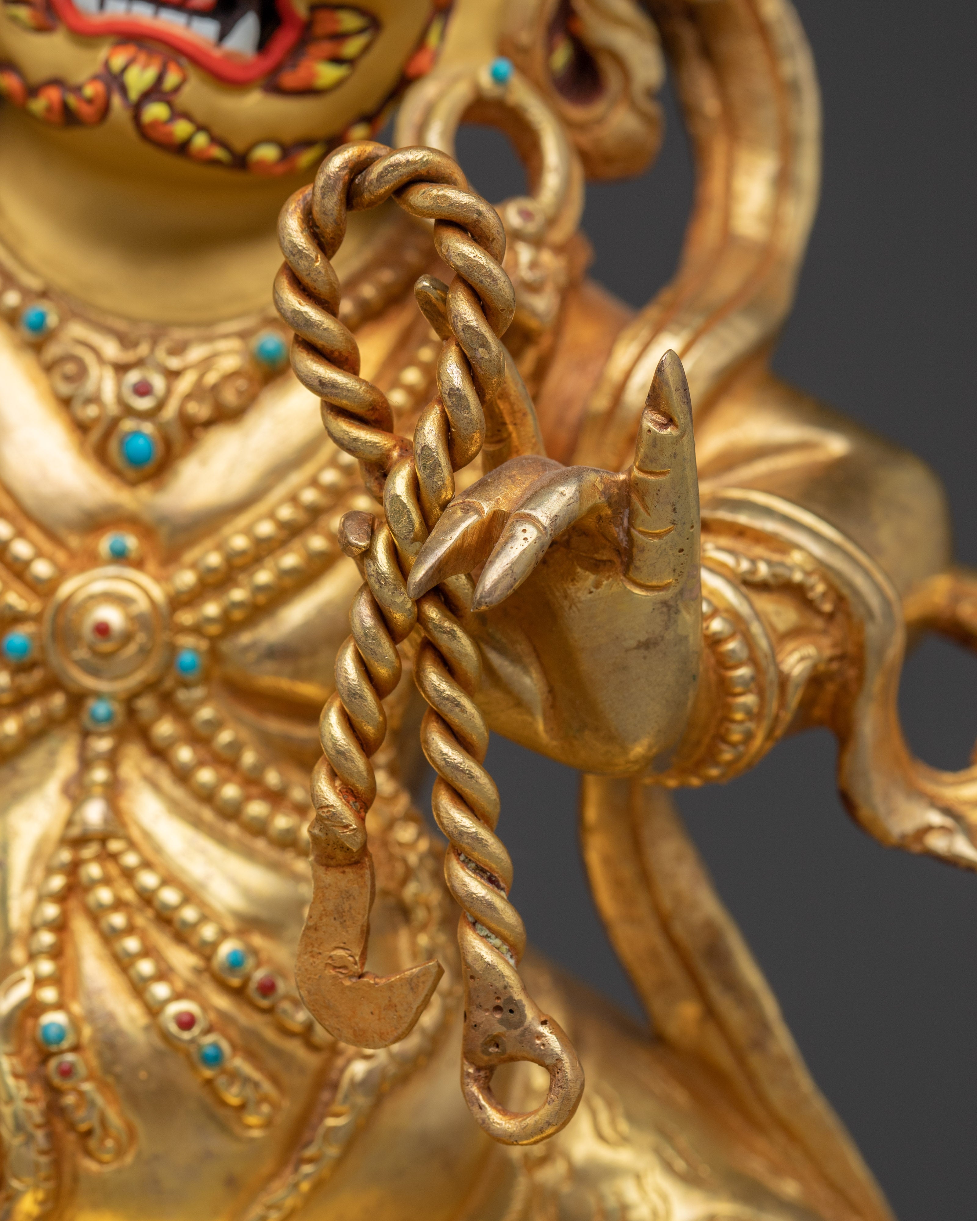 Himalayan Vajrapani Statue | Nepali Gold Gilded Statue