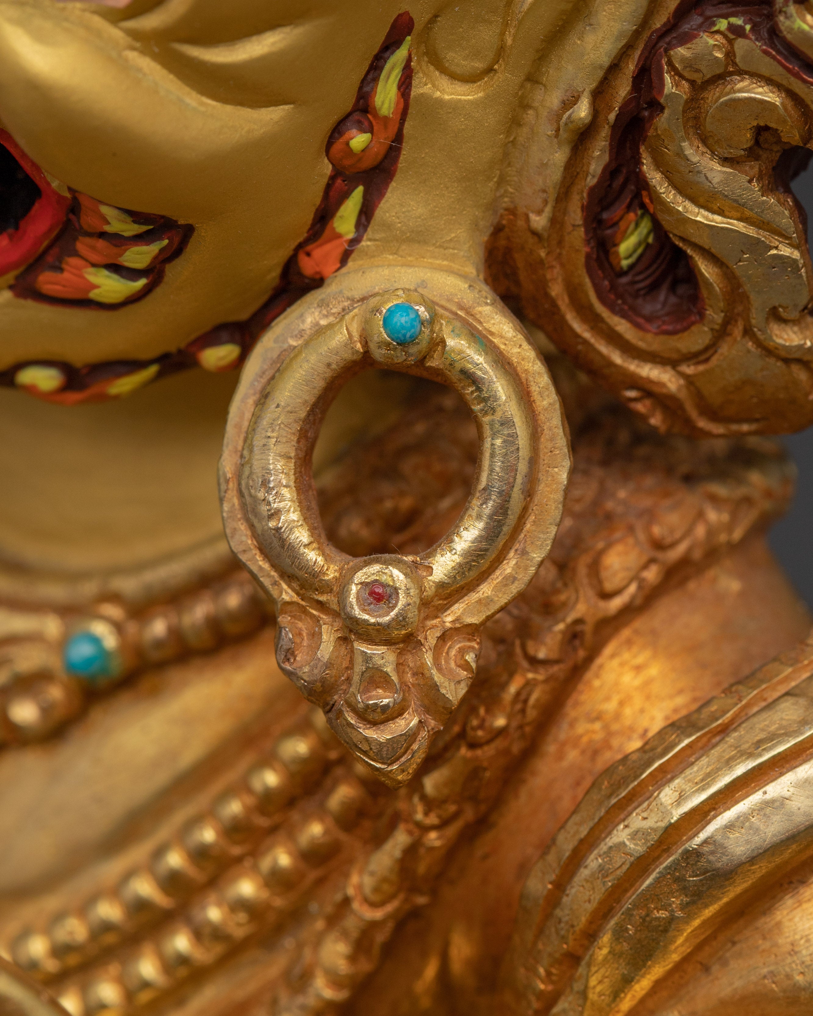 Himalayan Vajrapani Statue | Nepali Gold Gilded Statue