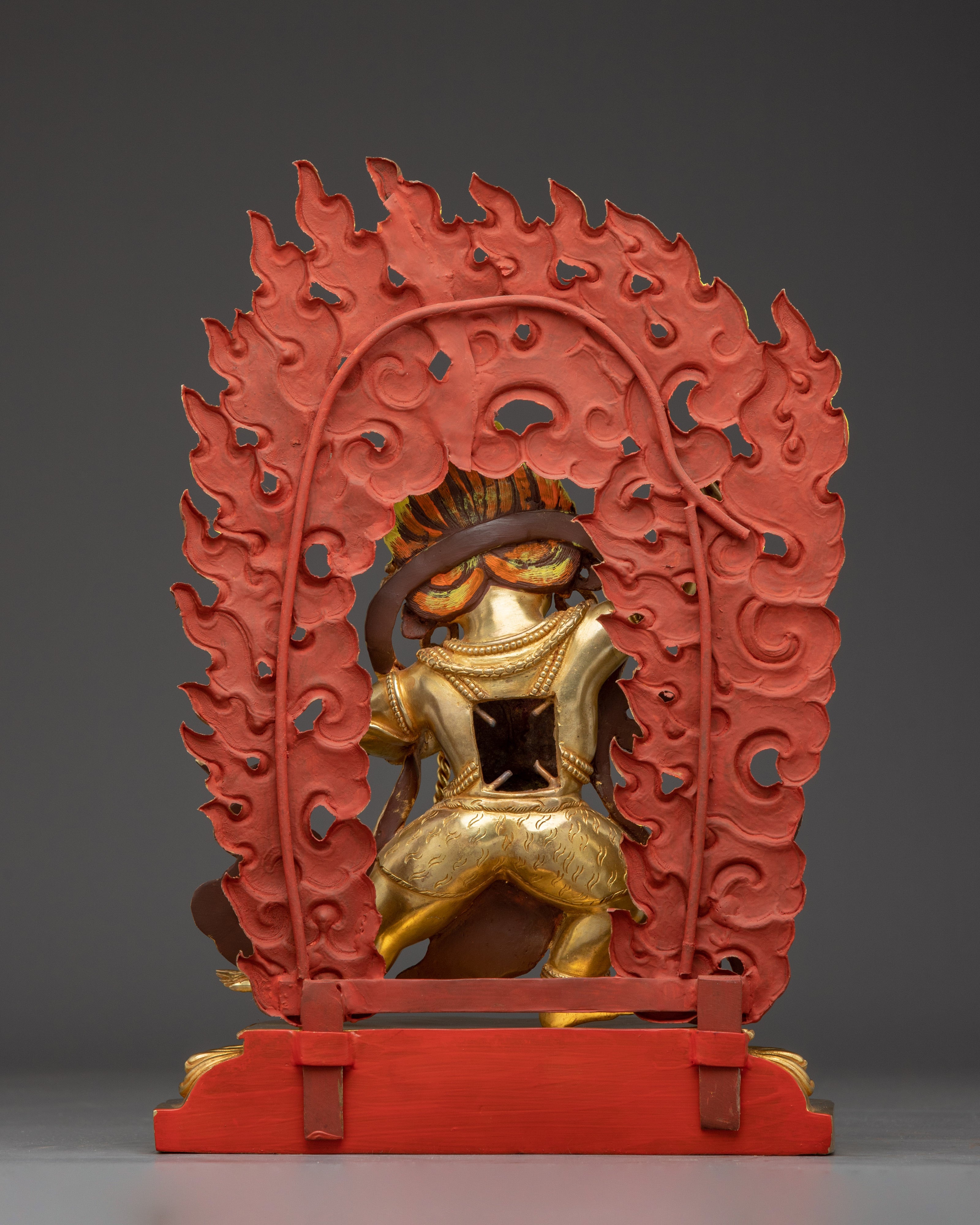 Himalayan Vajrapani Statue | Nepali Gold Gilded Statue