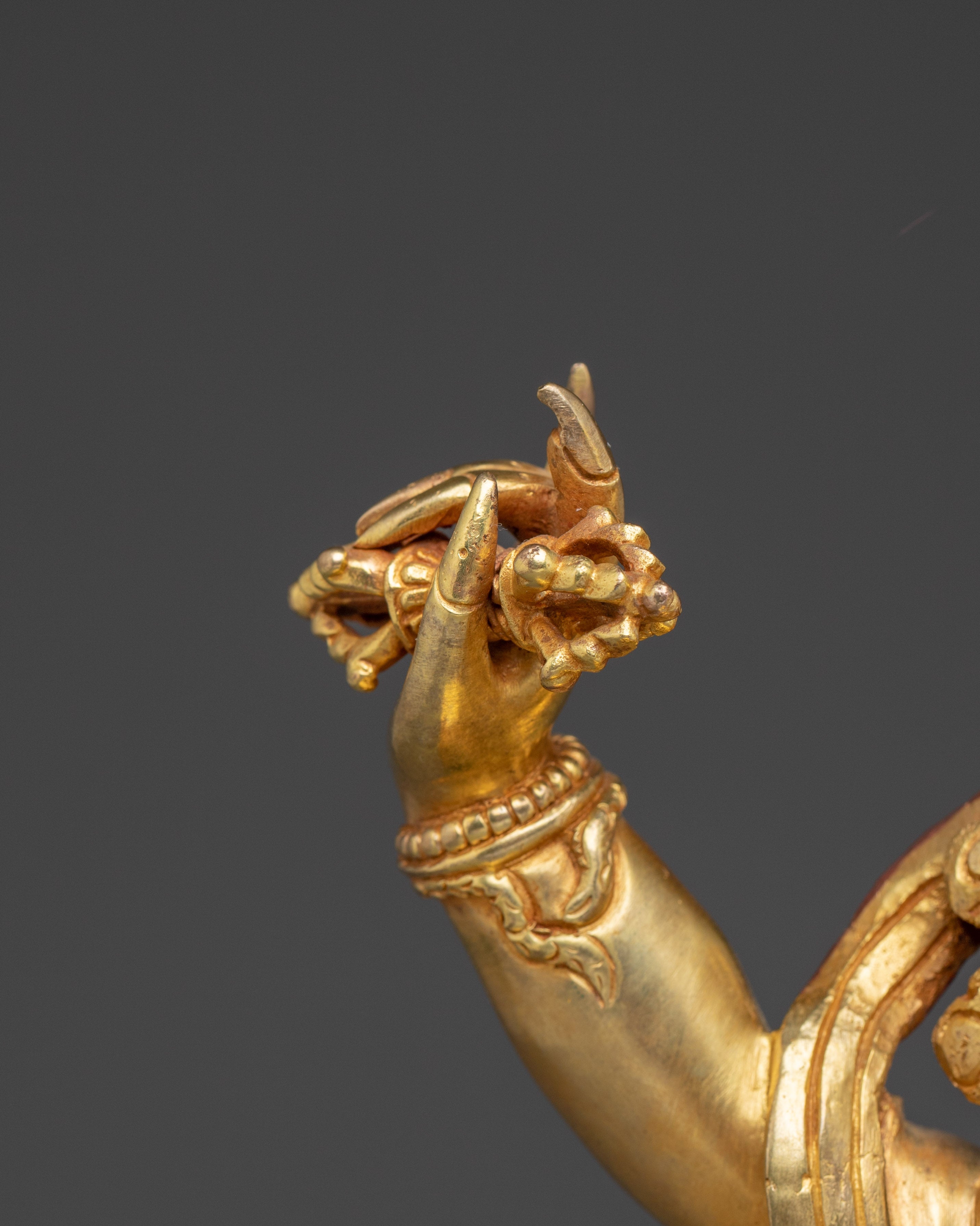 Himalayan Vajrapani Statue | Nepali Gold Gilded Statue