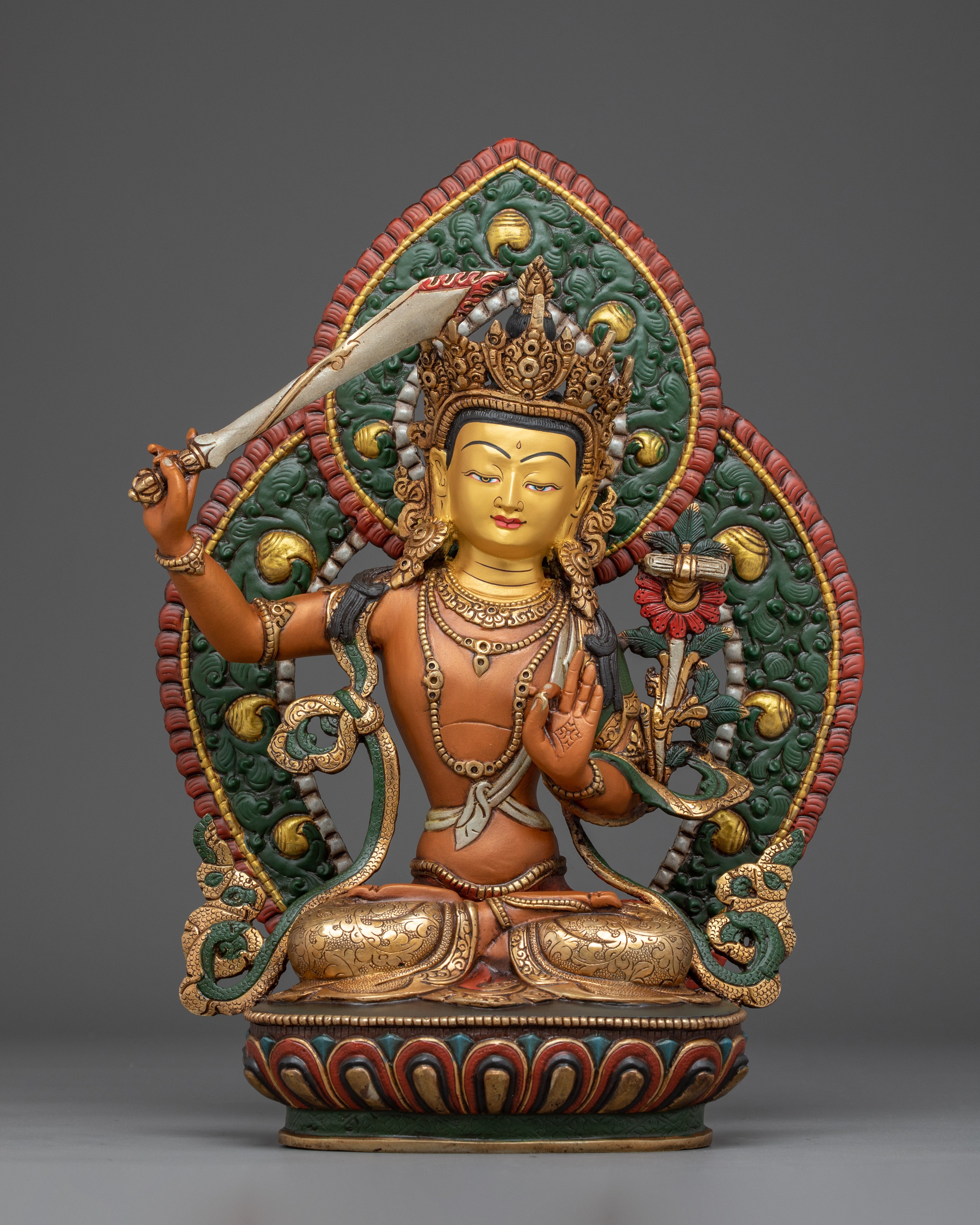 Manjushri Statue: The Divine Wisdom Bodhisattva