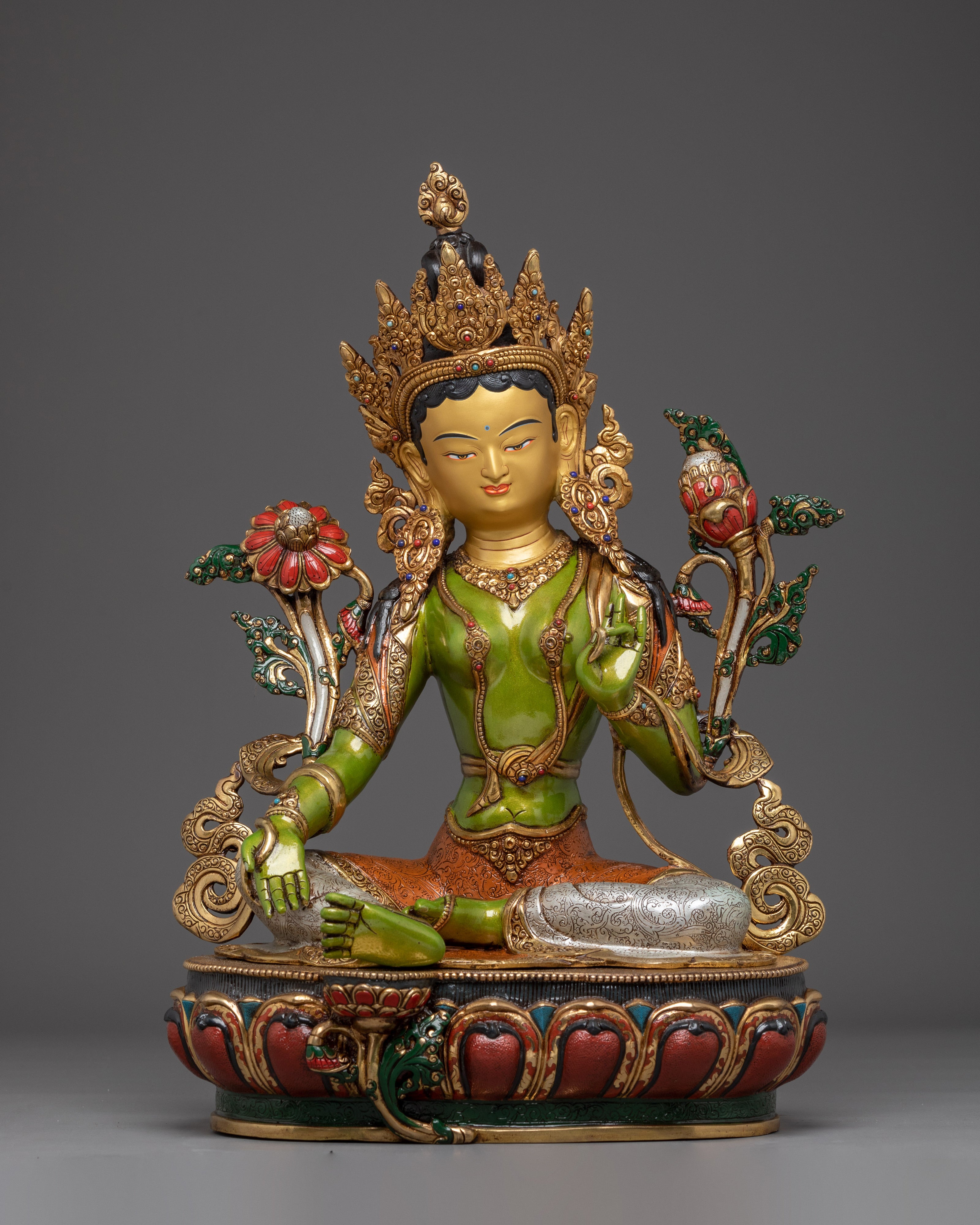 Green Tara Deity Art: Divine Protector and Healer
