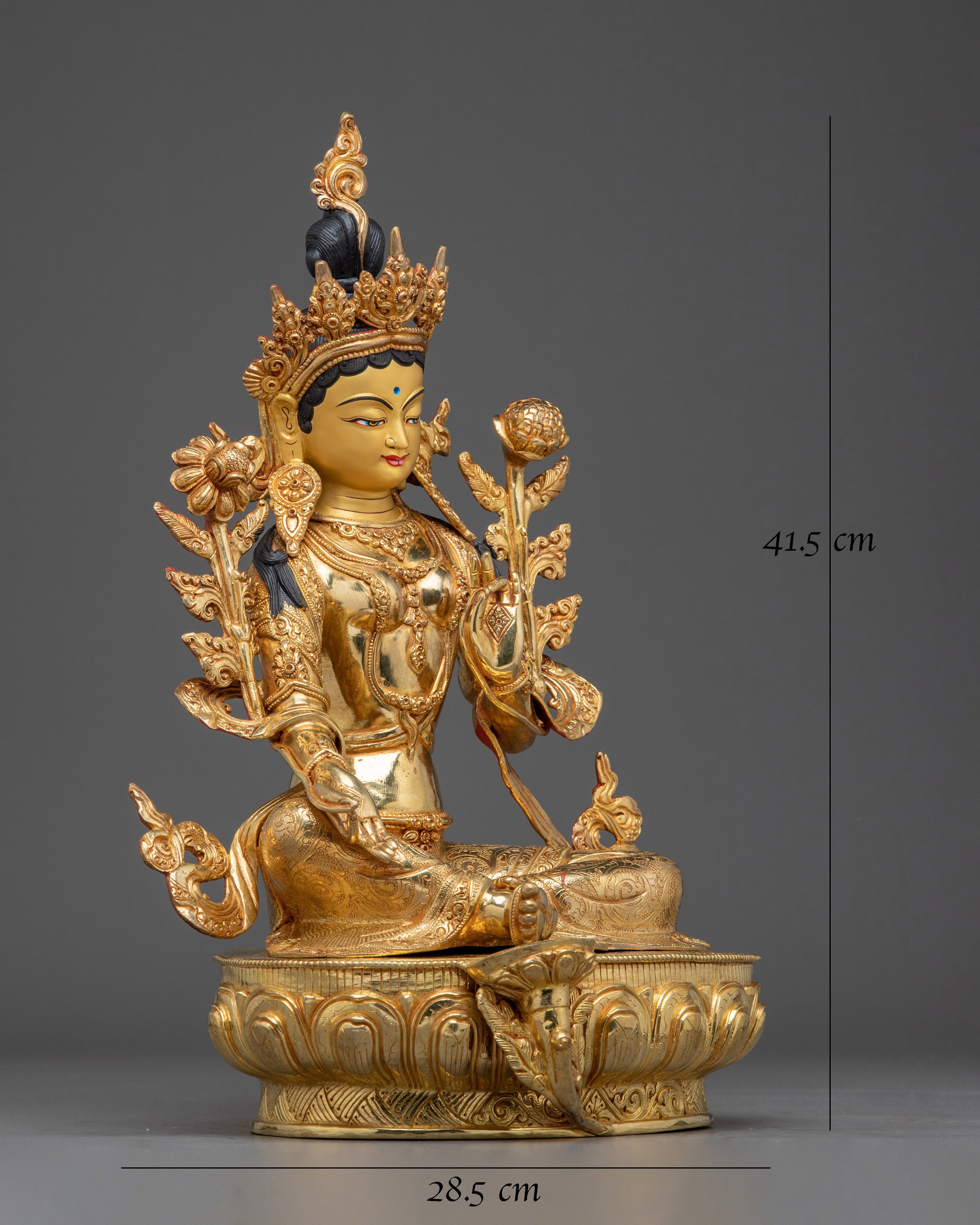 Green Tara Figurine, Swift Liberator of Compassion