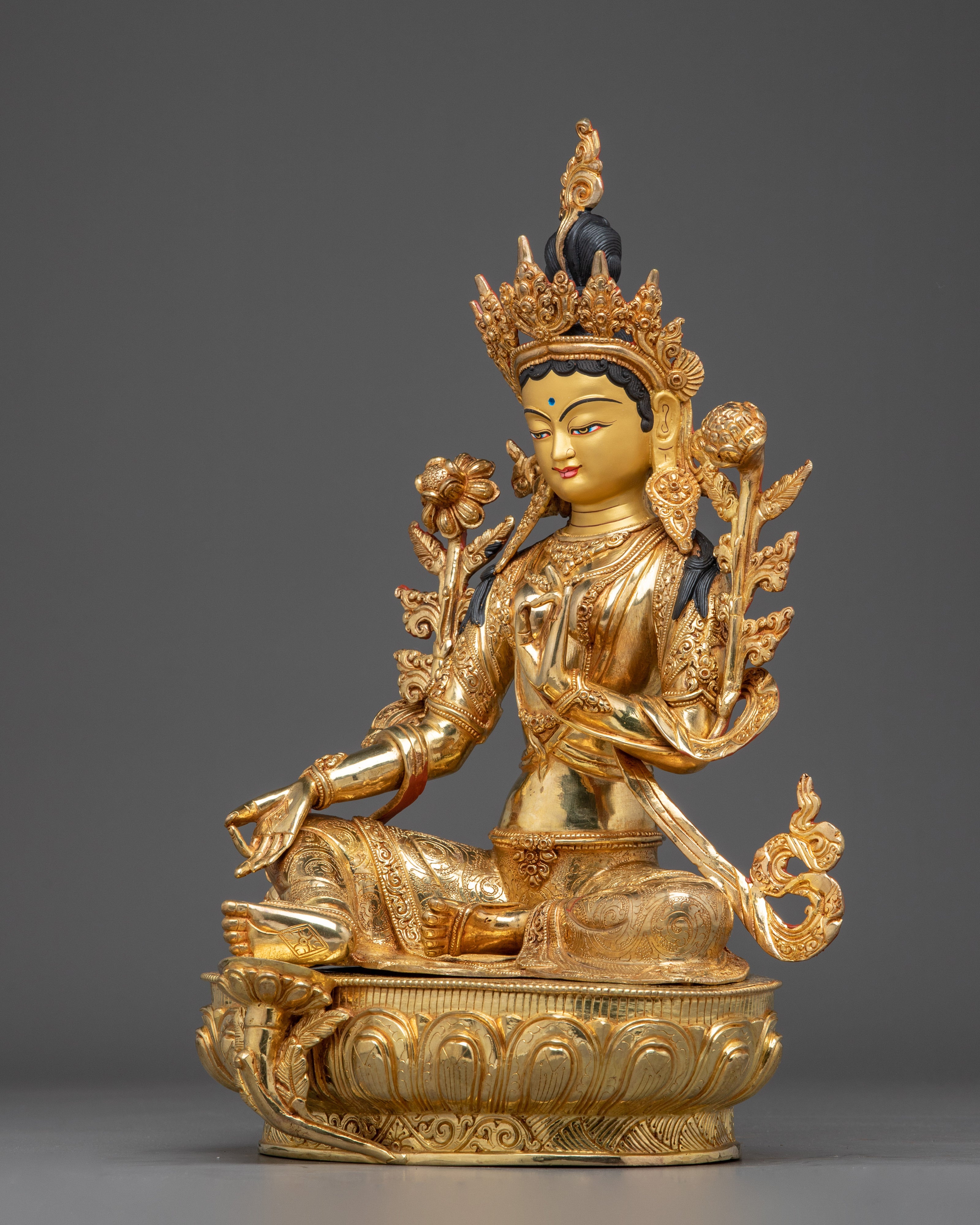 Green Tara Figurine, Swift Liberator of Compassion
