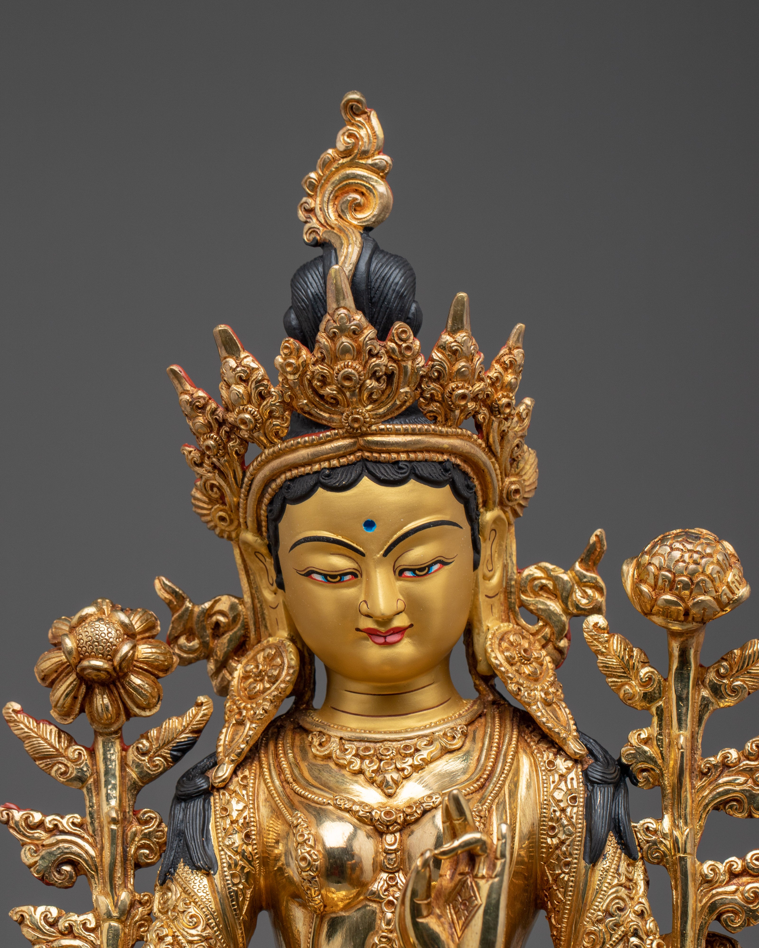 Green Tara Figurine, Swift Liberator of Compassion