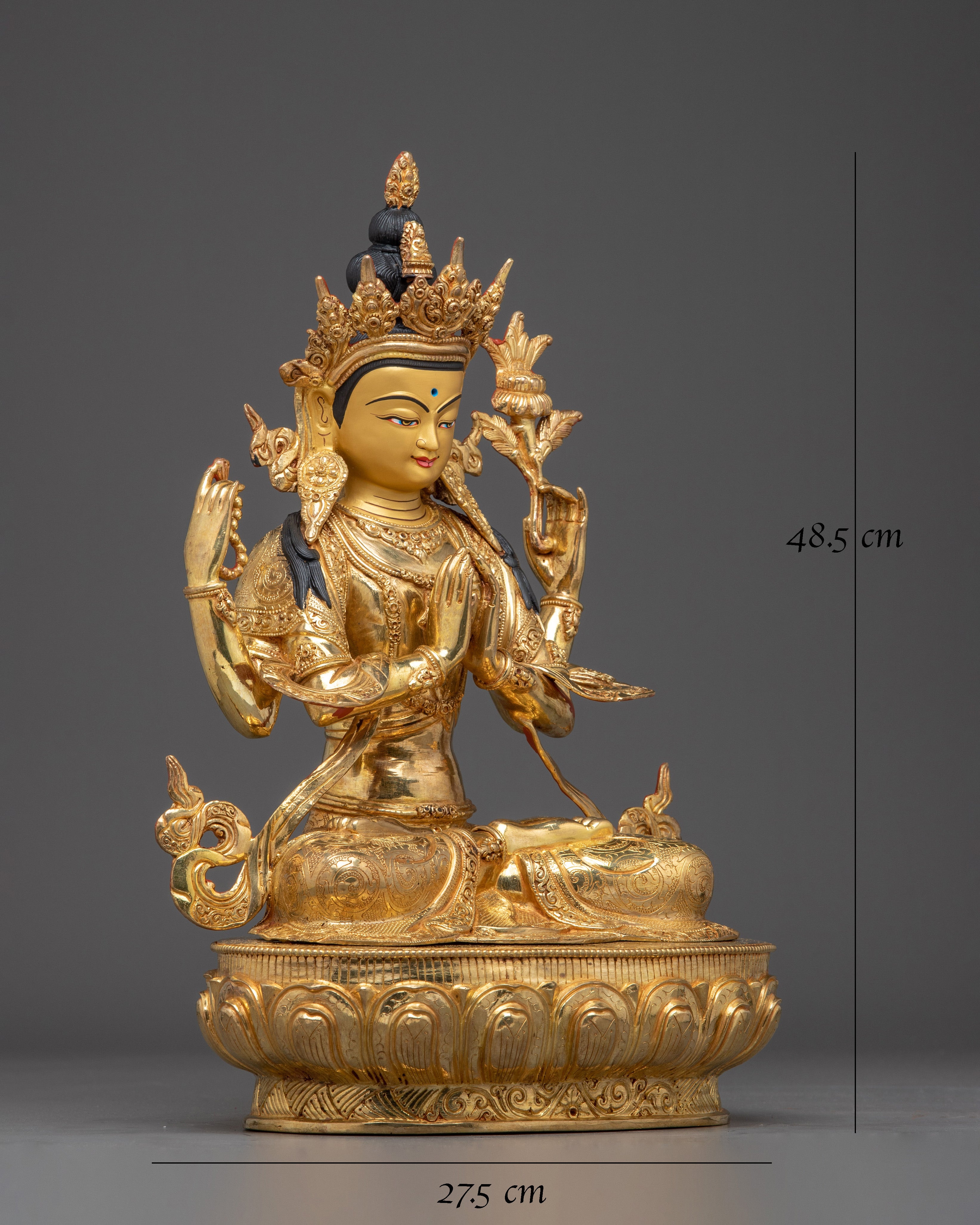 Vajrayana Chenrezig Figurine | Bodhisattva of Infinite Compassion