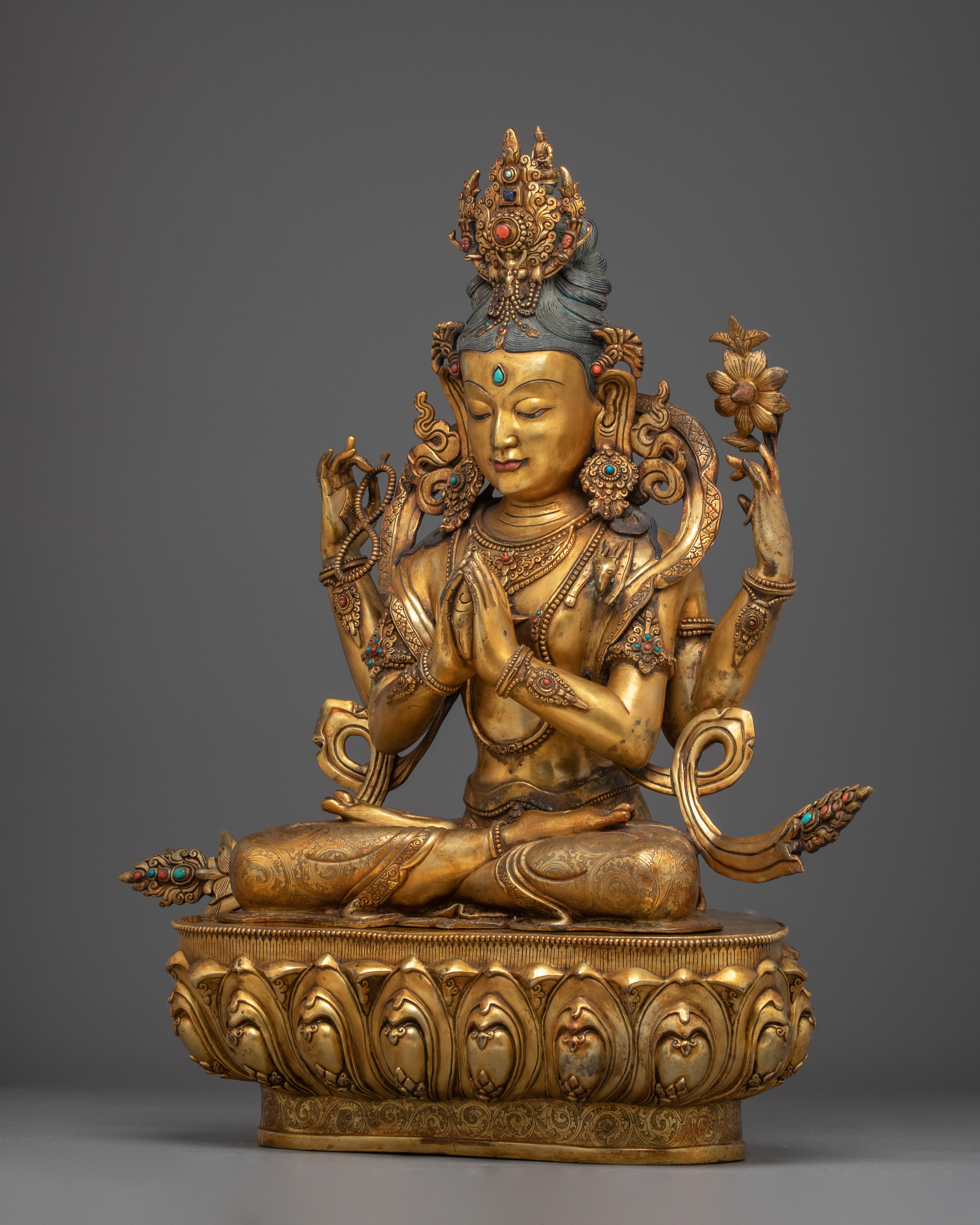 Bodhisattva Chenrezig 25.6 Inch Statue for Meditation