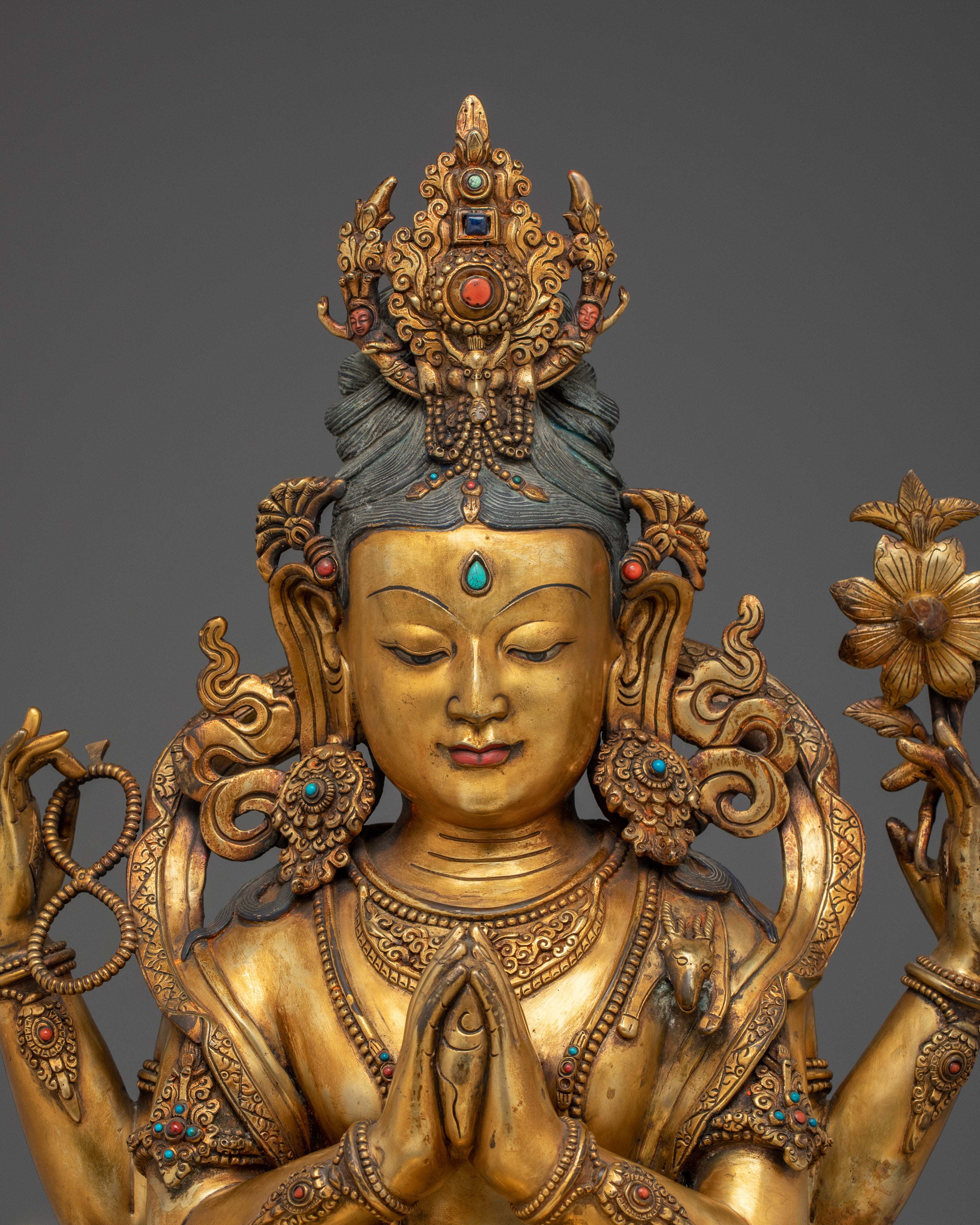 Bodhisattva Chenrezig 25.6 Inch Statue for Meditation