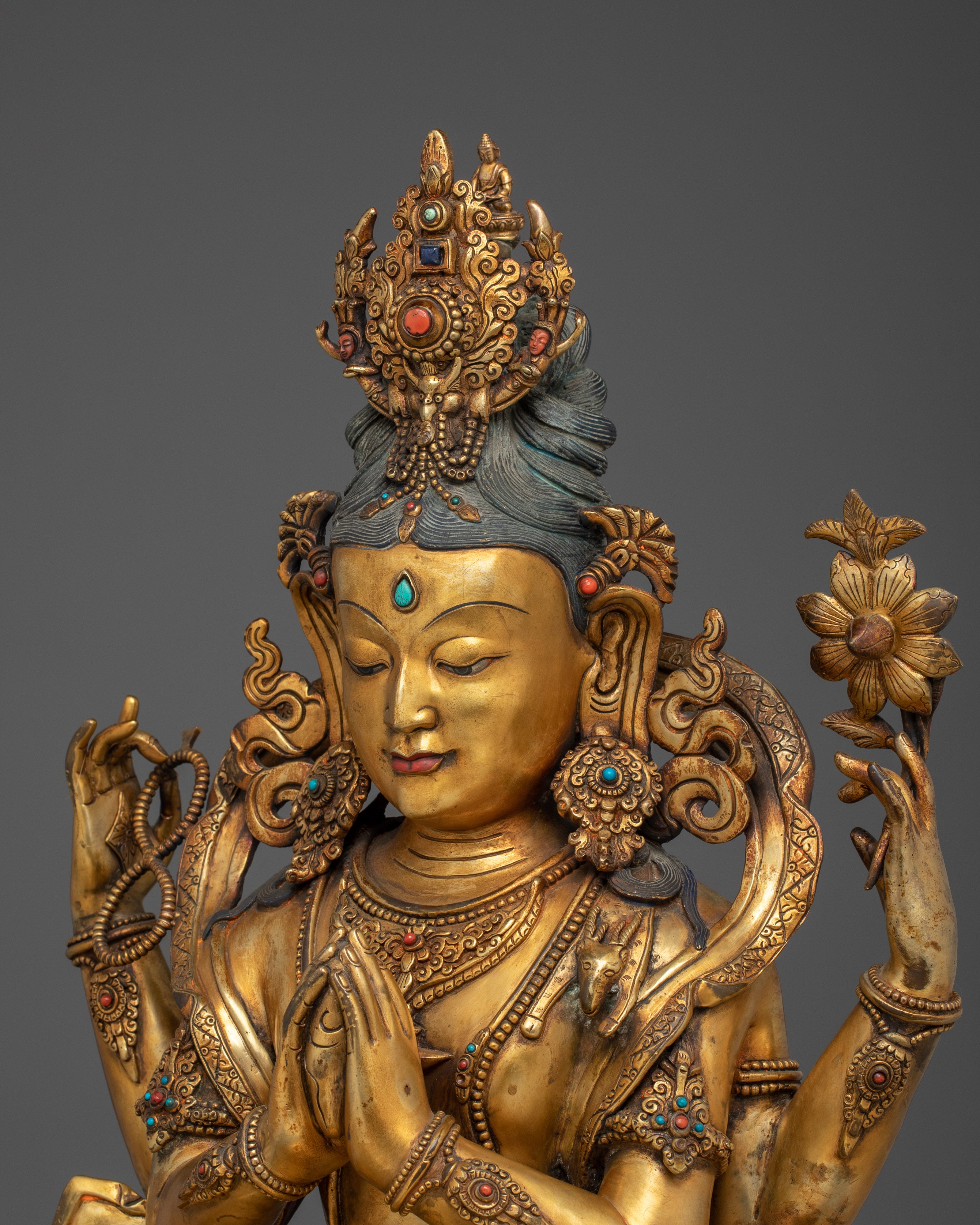 Bodhisattva Chenrezig 25.6 Inch Statue for Meditation