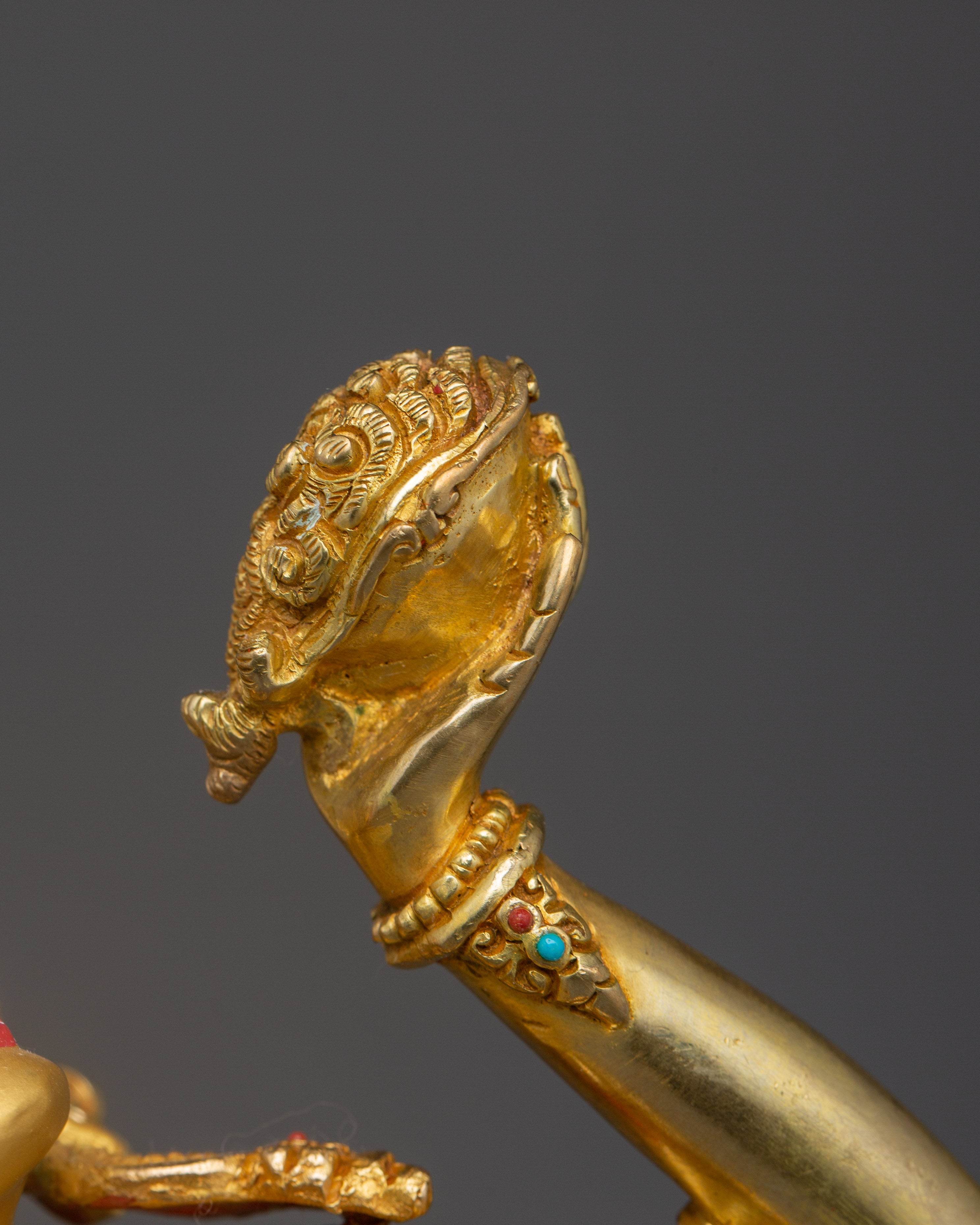 24K Gold Gilded Divine Vajrayogini statue | Tibetan Buddha Statue for Meditation