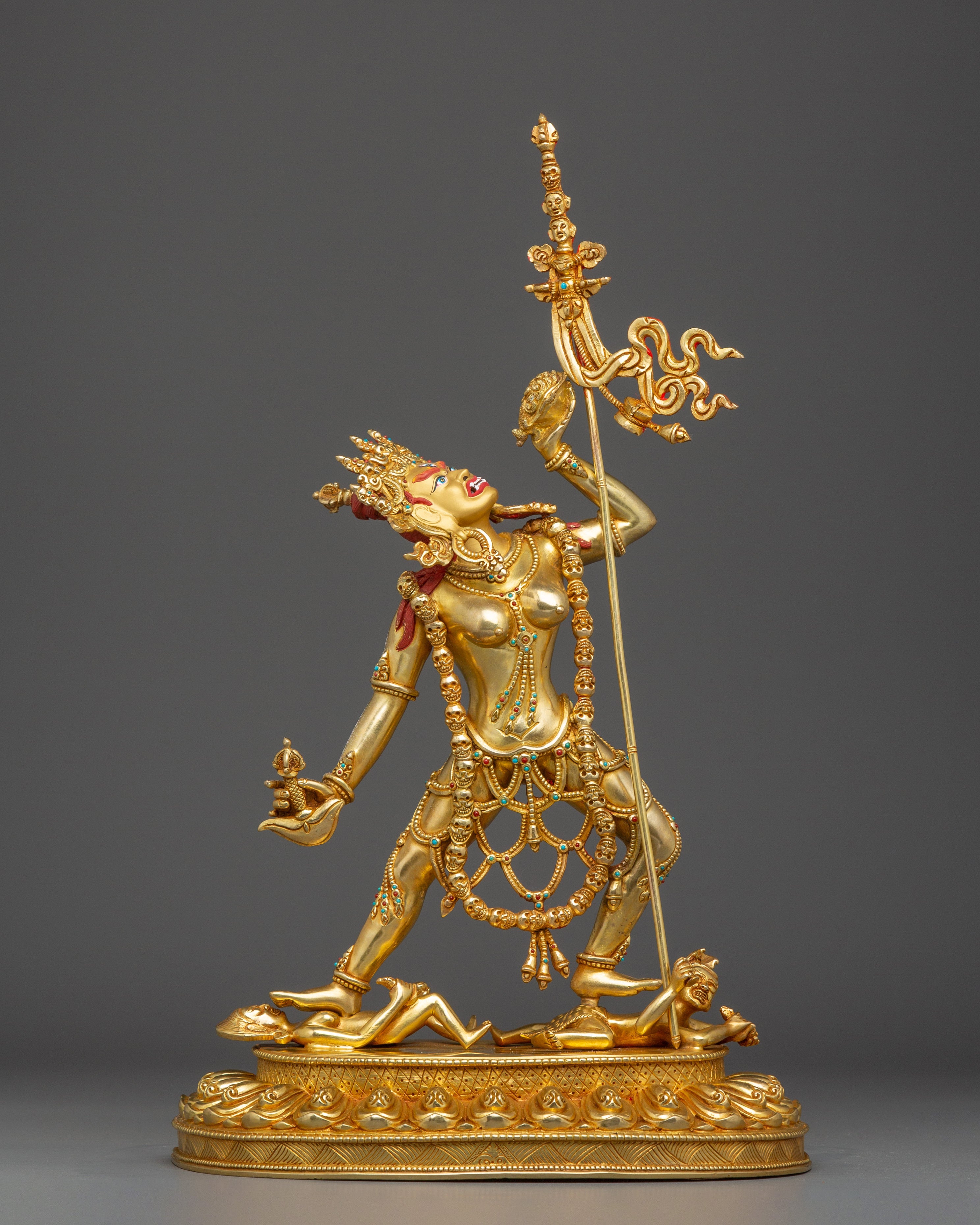 24K Gold Gilded Divine Vajrayogini statue | Tibetan Buddha Statue for Meditation