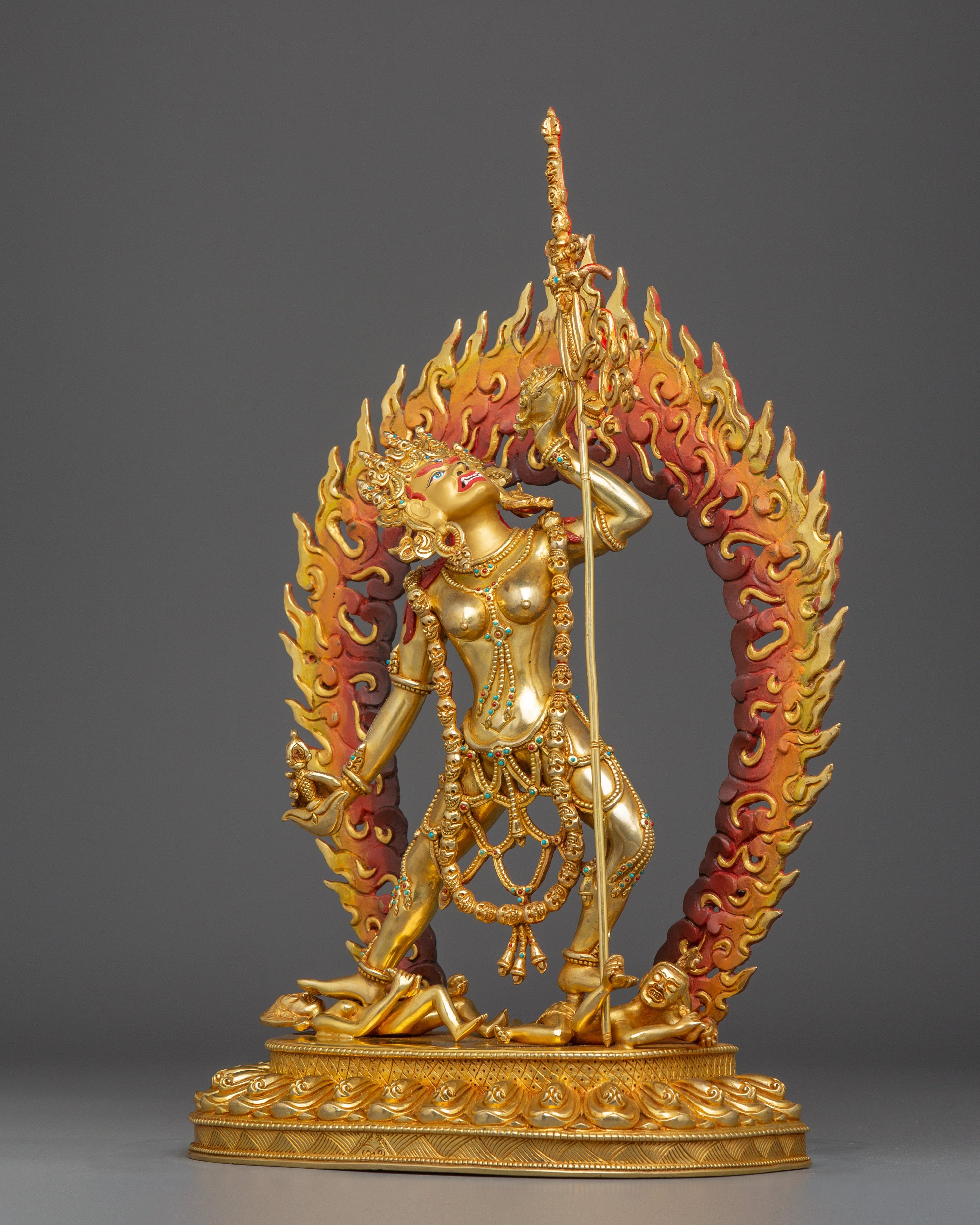 24K Gold Gilded Divine Vajrayogini statue | Tibetan Buddha Statue for Meditation