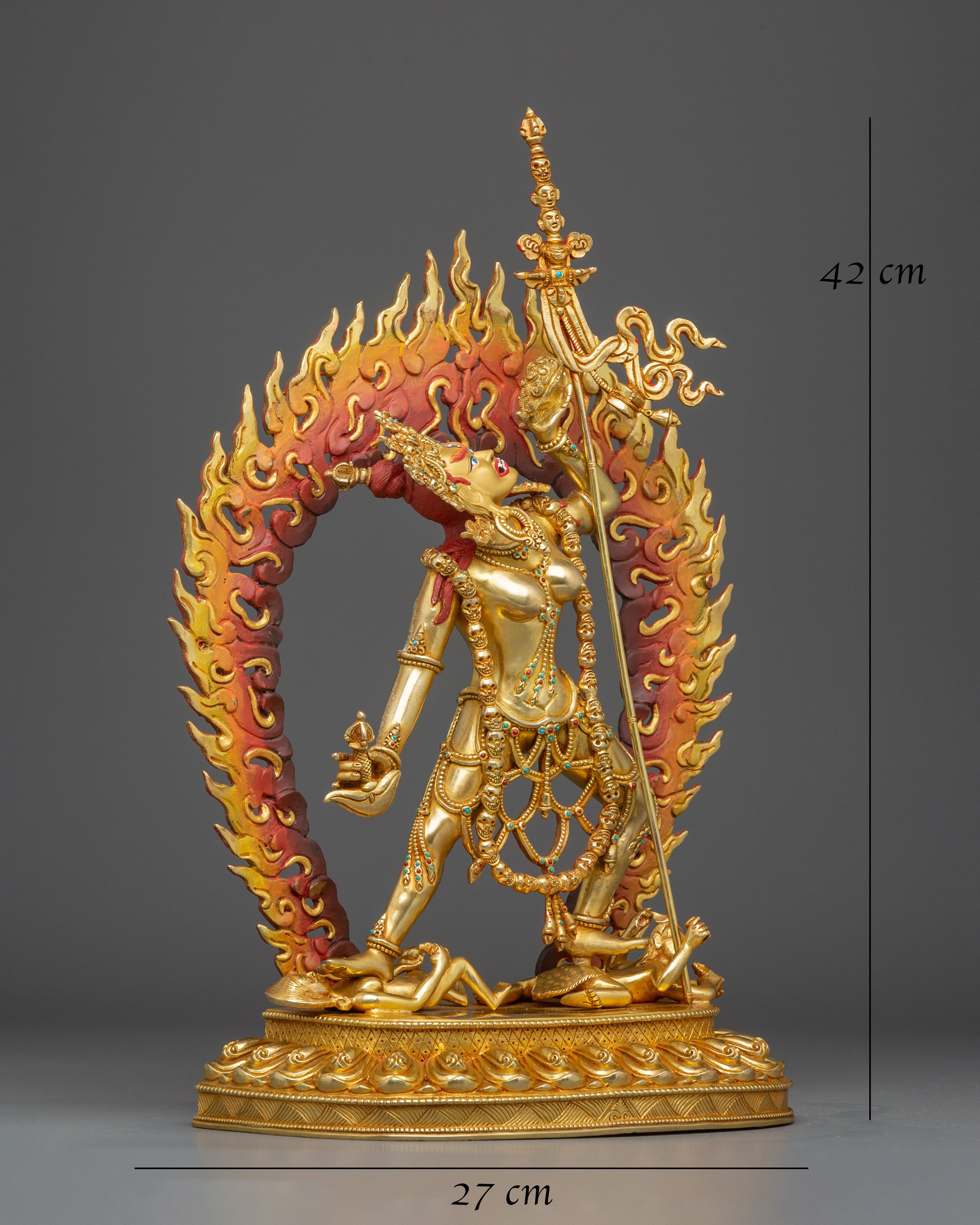24K Gold Gilded Divine Vajrayogini statue