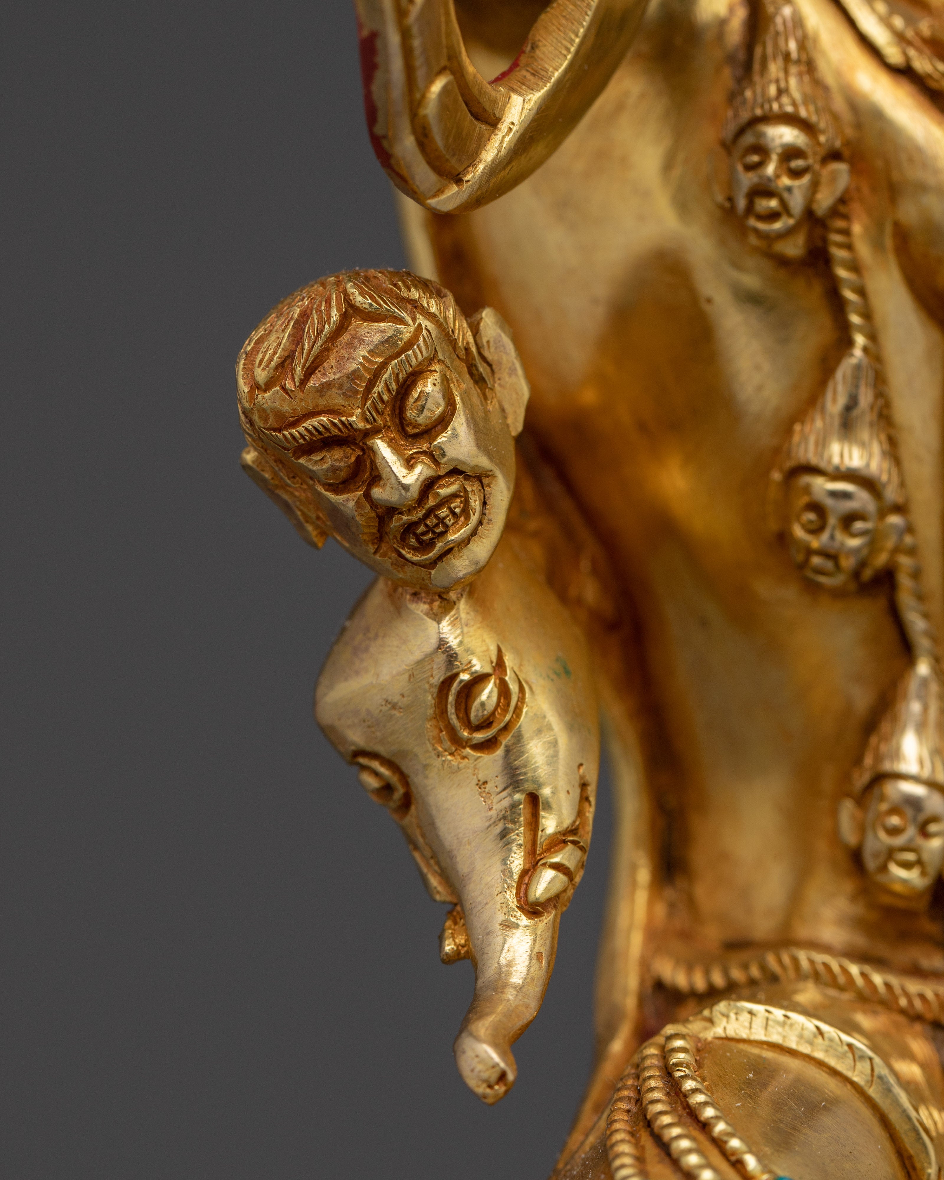 24K Gold Gilded Troma Nagmo Statue | Copper Art for Spiritual Empowerment