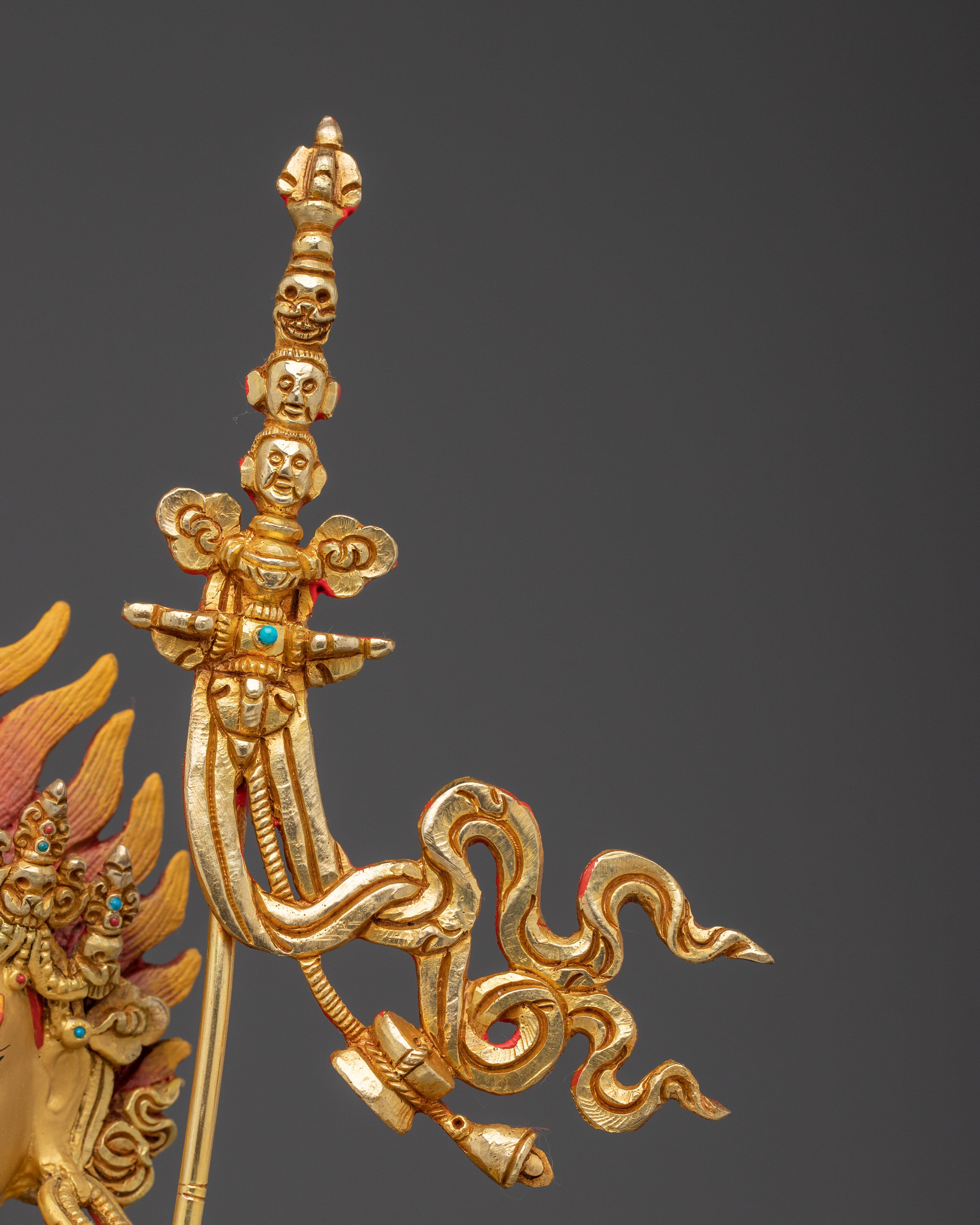 24K Gold Gilded Troma Nagmo Statue | Copper Art for Spiritual Empowerment