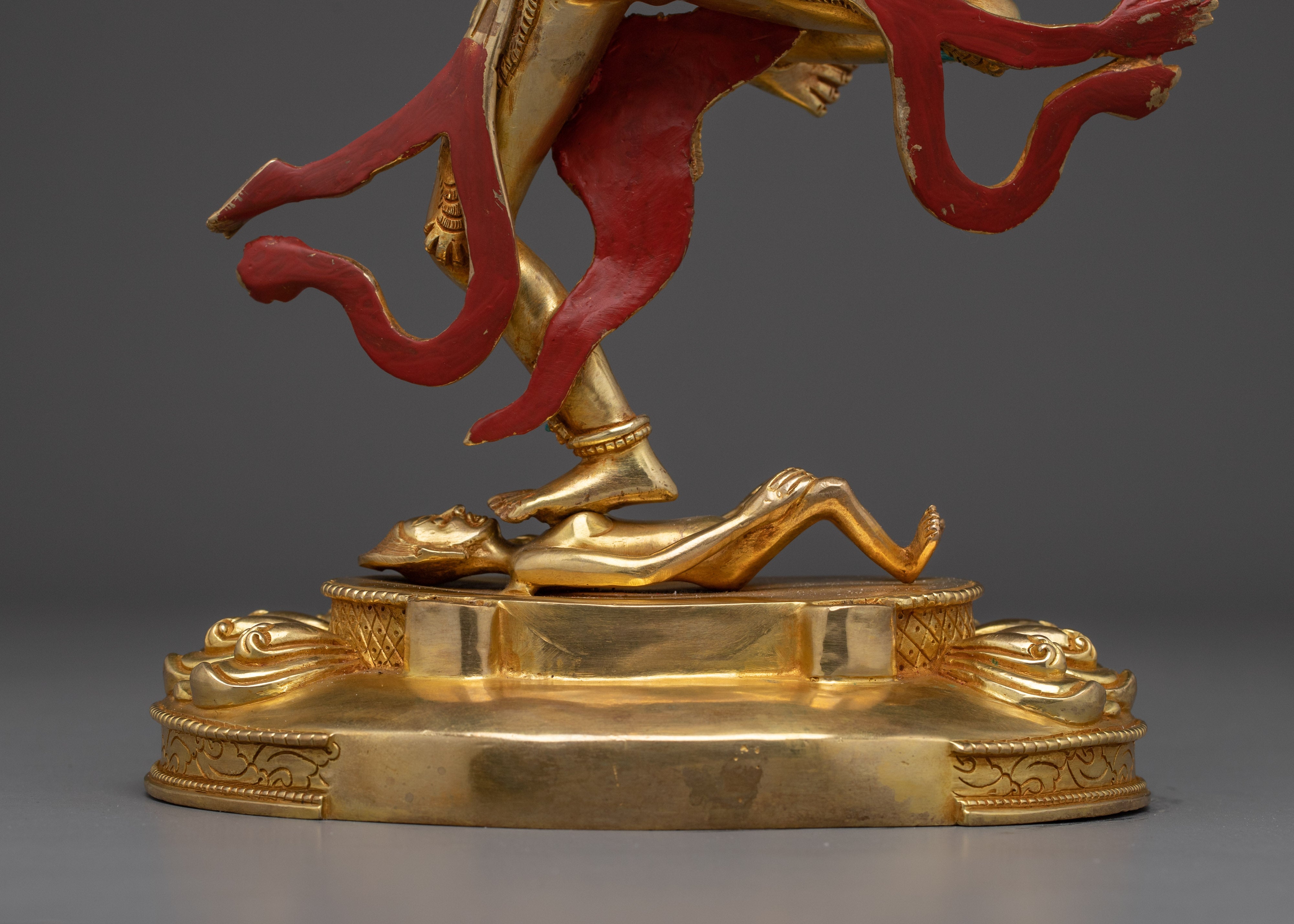 24K Gold Gilded Troma Nagmo Statue | Copper Art for Spiritual Empowerment