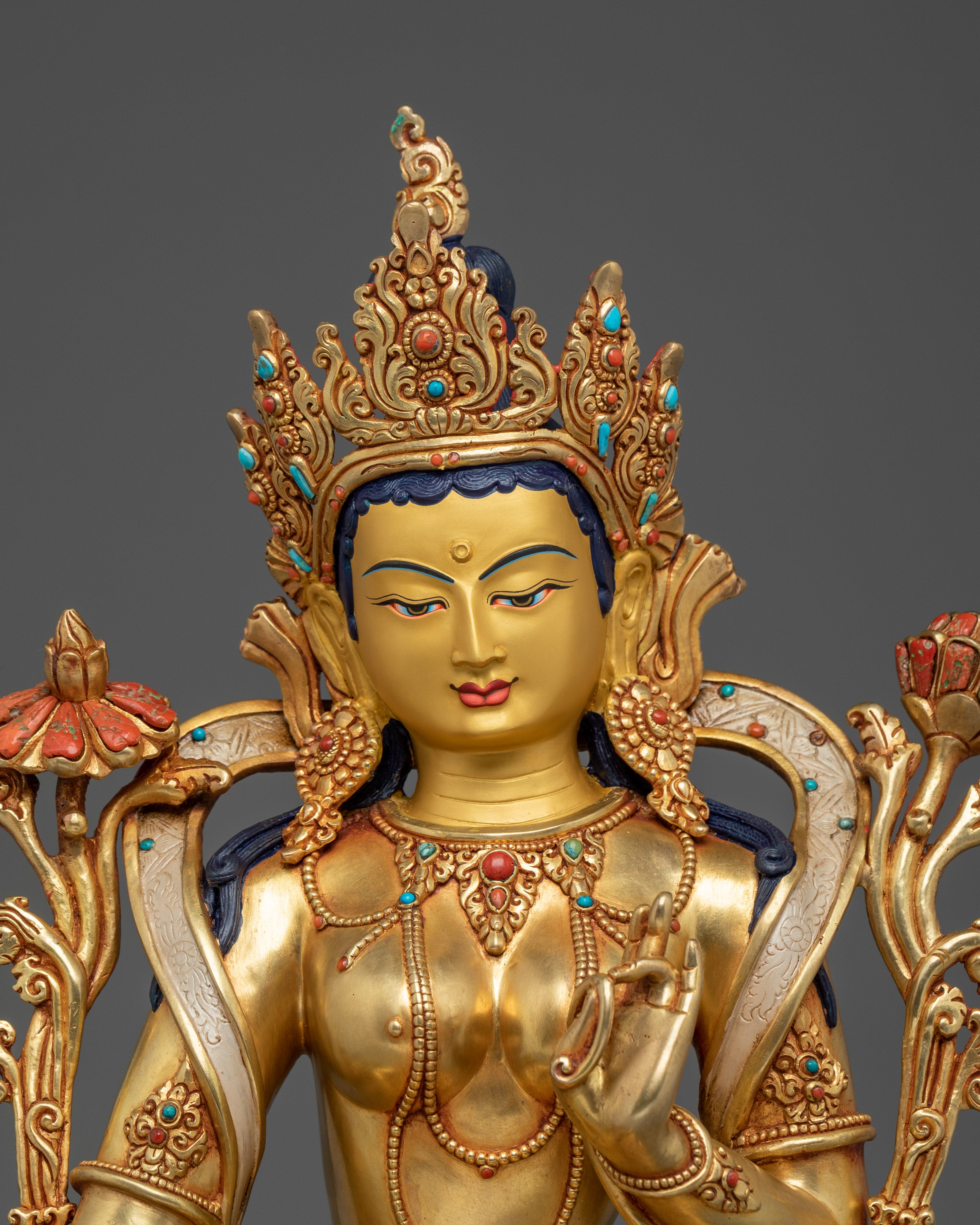 Golden Green Tara Statue: The Mother of All Buddhas