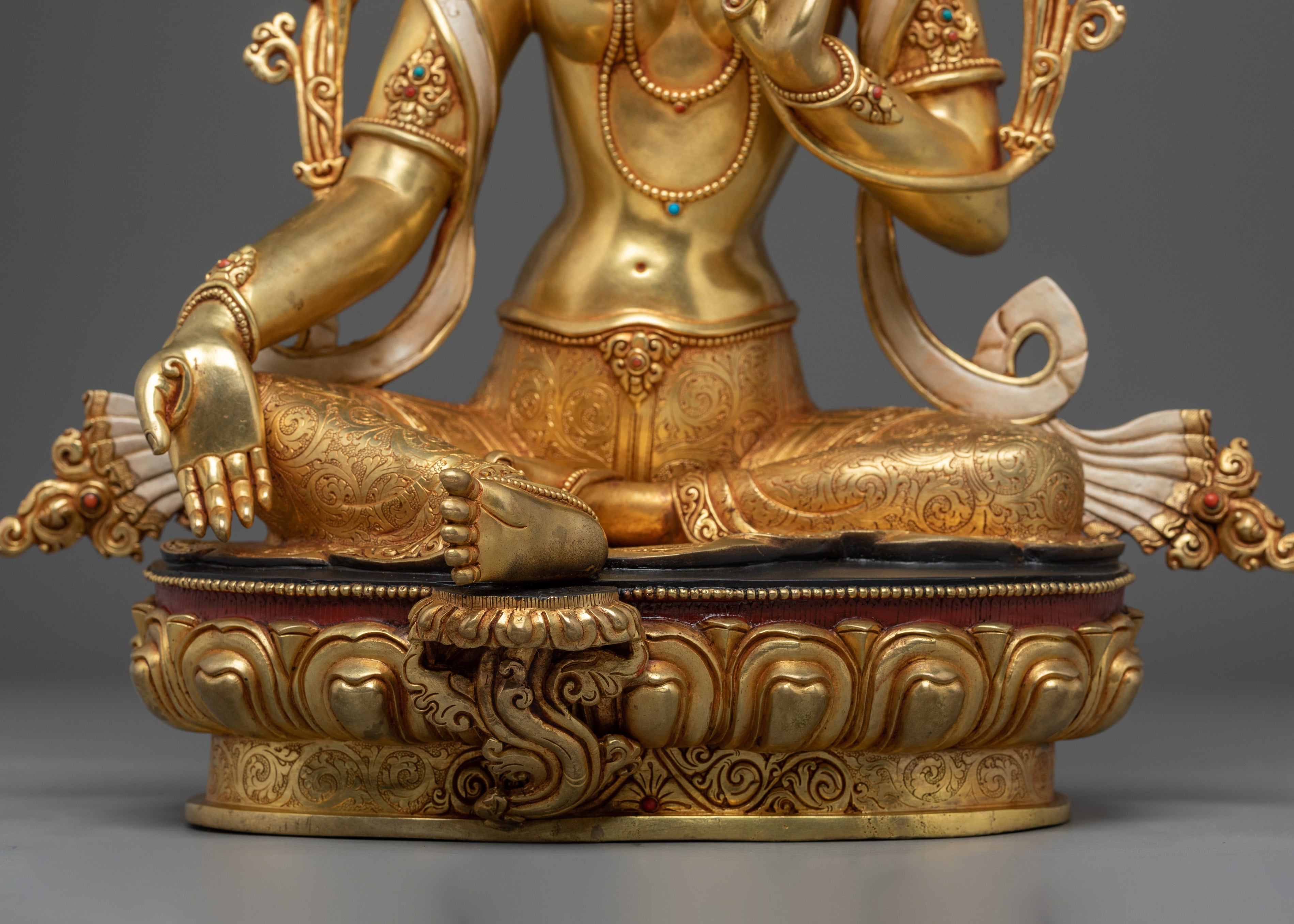 Golden Green Tara Statue: The Mother of All Buddhas