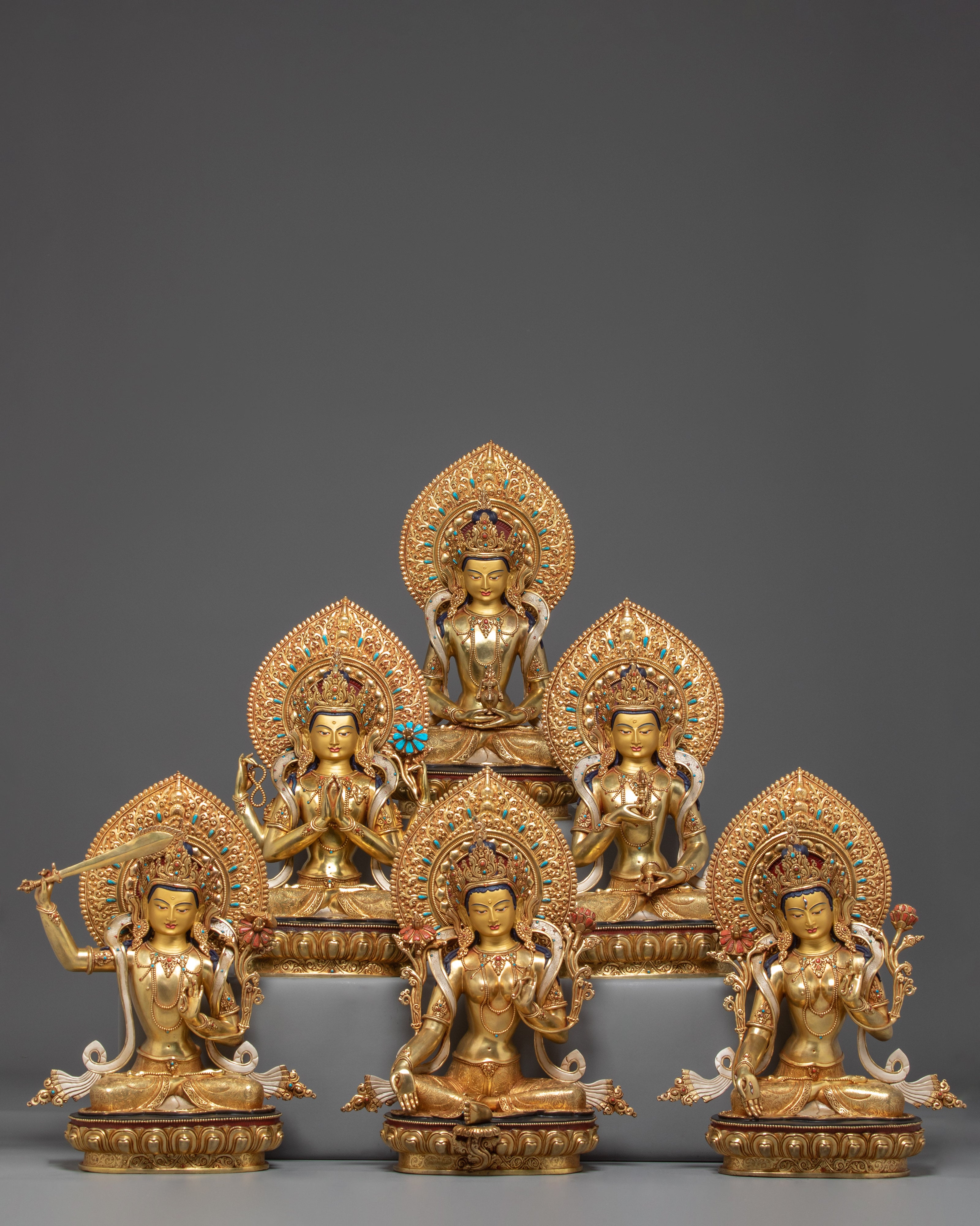 24K Gold Gilded Bodhisattva Set