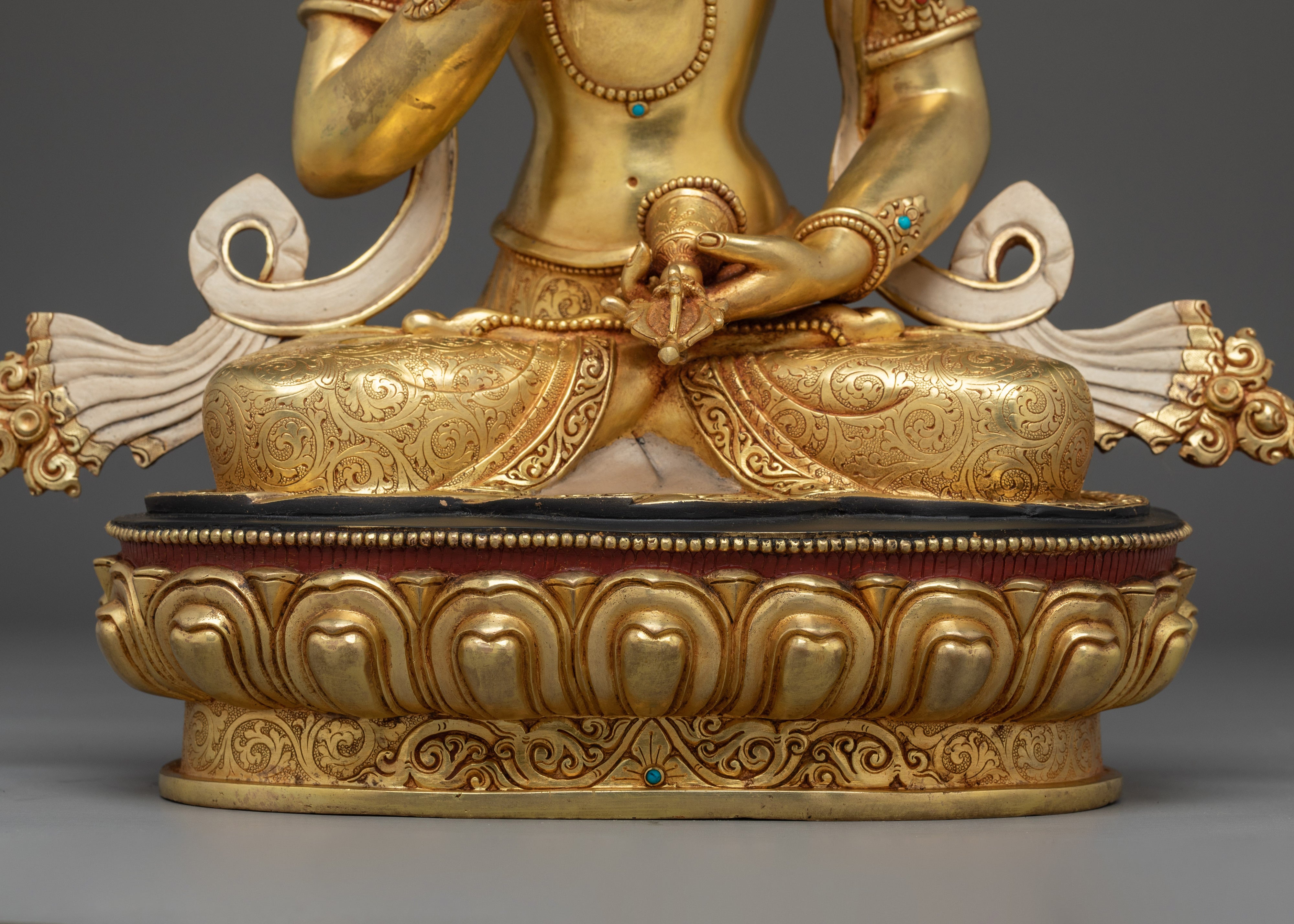 Vajrasattva Golden Art, Deity of Pure Light | Gold Gilded Tibetan Statue
