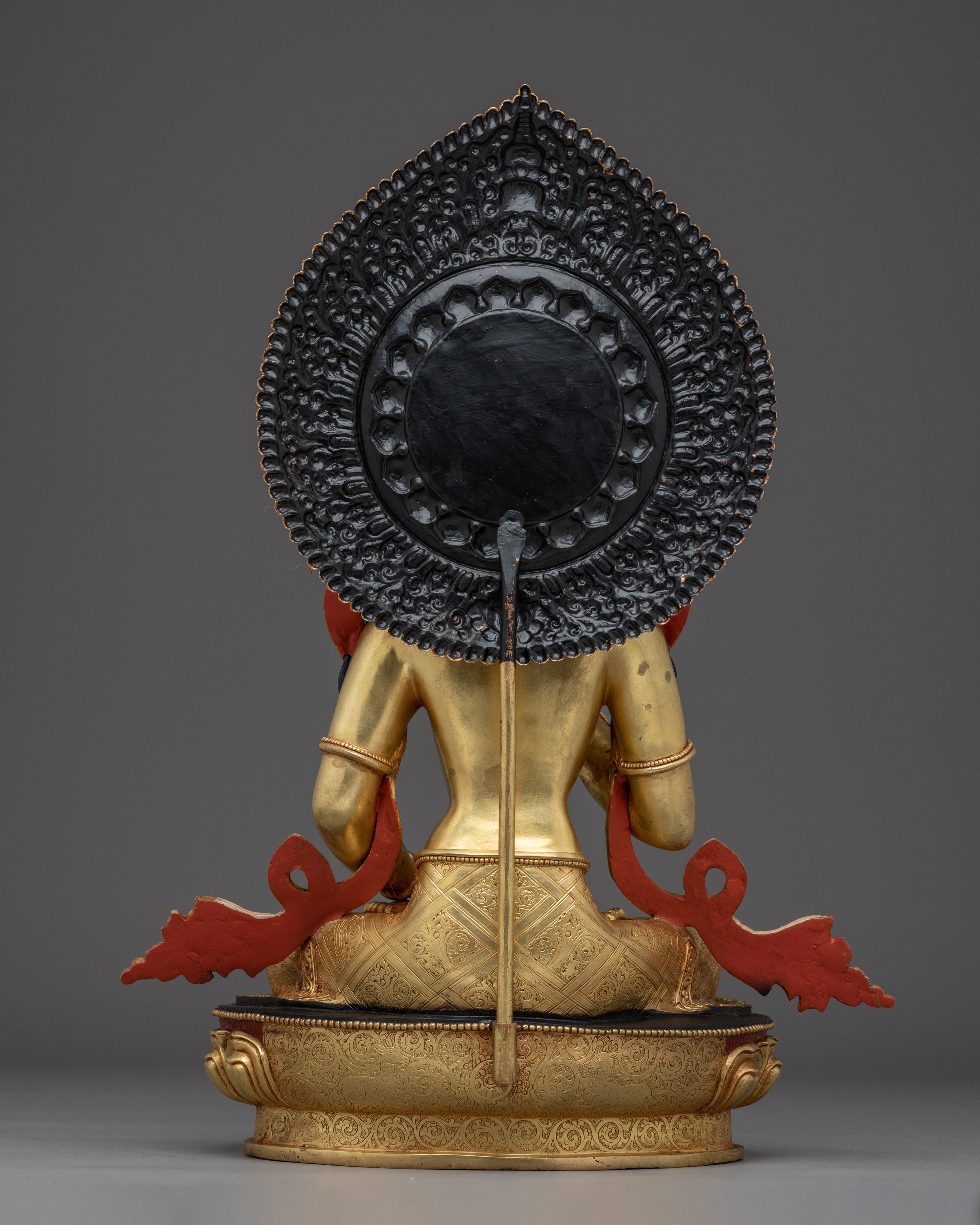Vajrasattva Golden Art, Deity of Pure Light | Gold Gilded Tibetan Statue