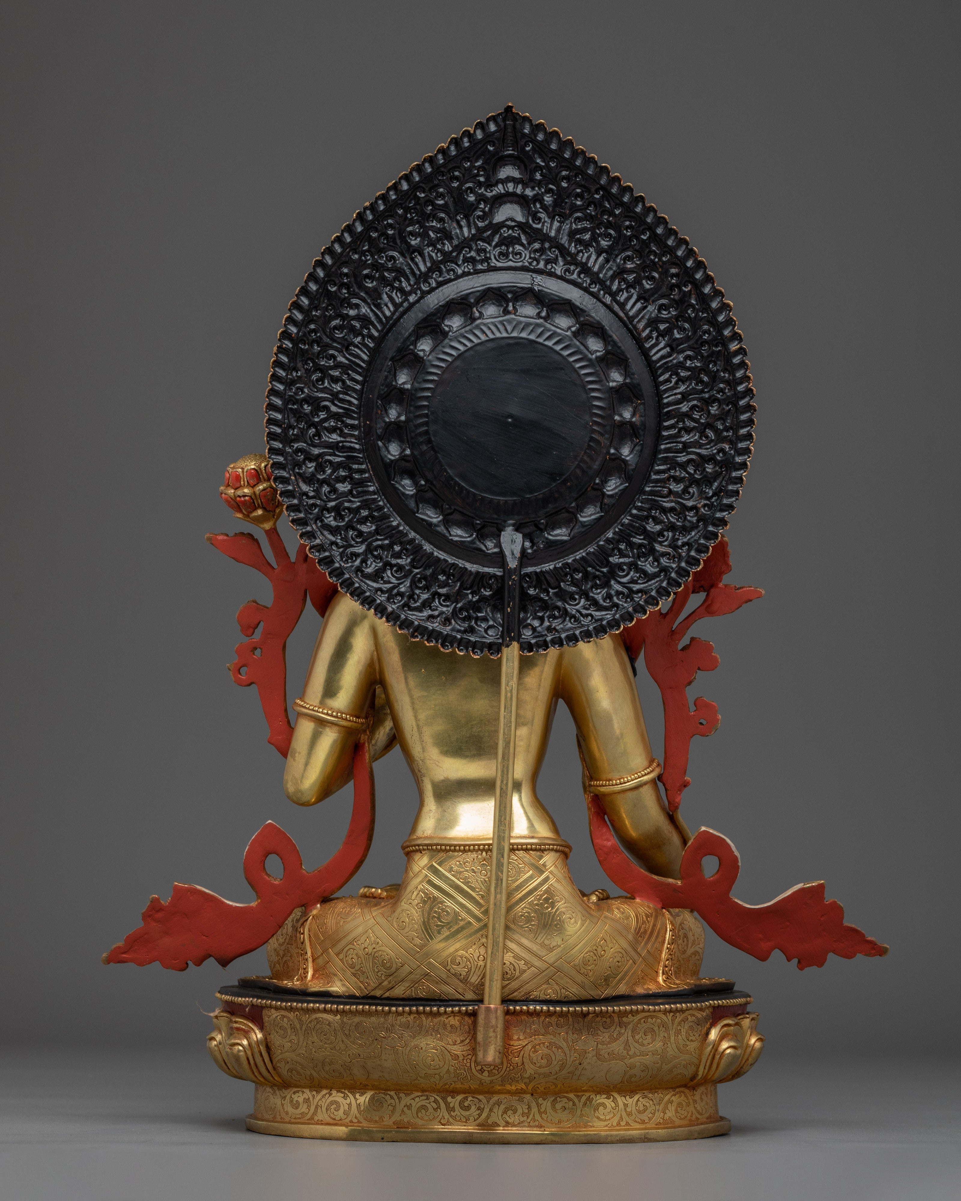 White Tara Art, Golden Peaceful Statue | Handcrafted Nepali Icon for Meditation